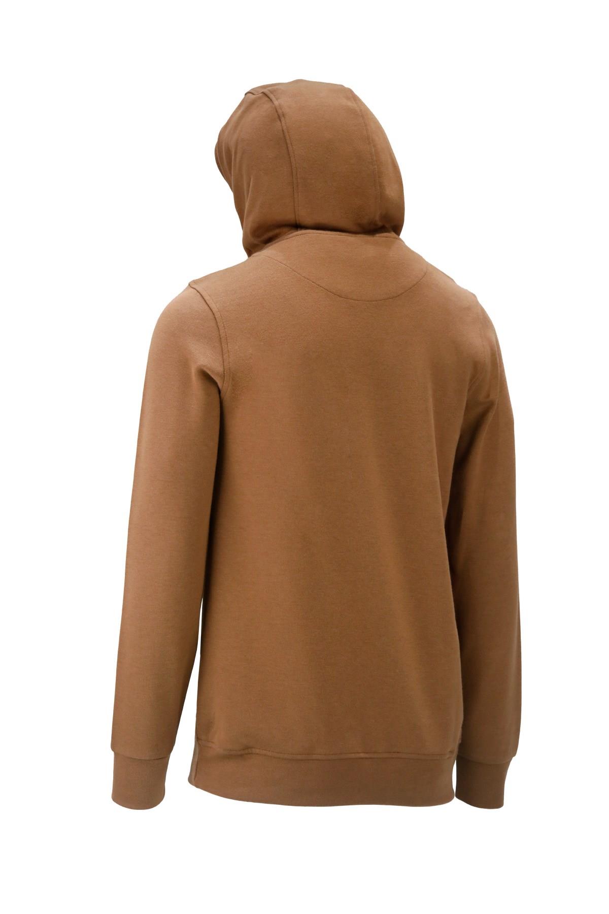 SweatshirtShinzoneErkek Standart Fit Kapüşonlu Cepli Kahverengi Sweatshirt