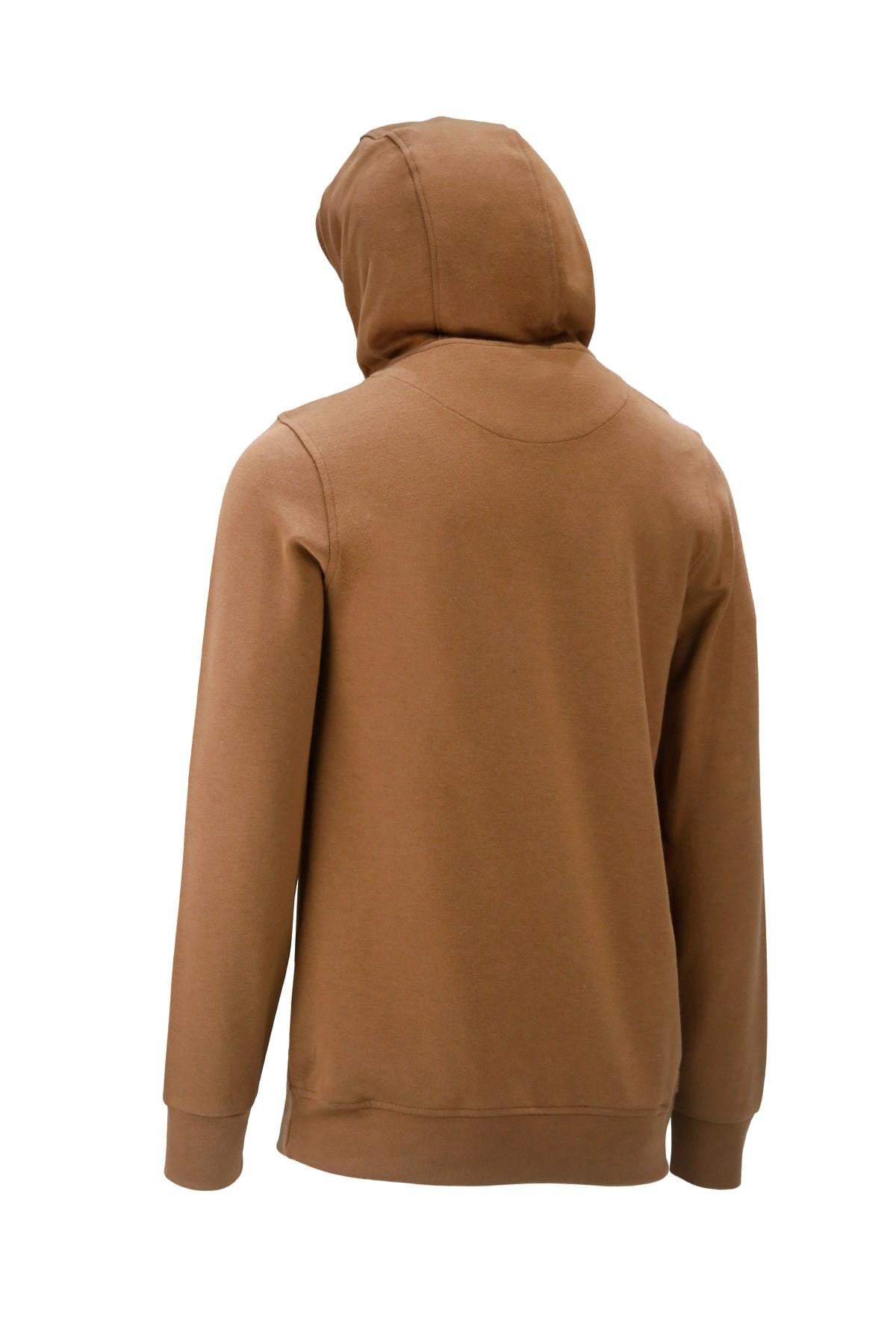 SweatshirtShinzoneErkek Standart Fit Kapüşonlu Cepli Kahverengi Sweatshirt
