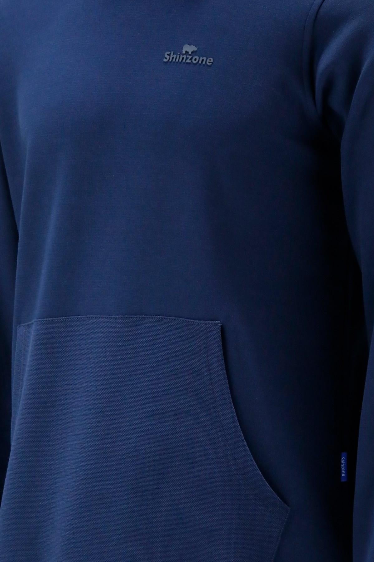 SweatshirtShinzoneErkek Standart Fit Kapüşonlu Cepli Koyu Sweatshirt