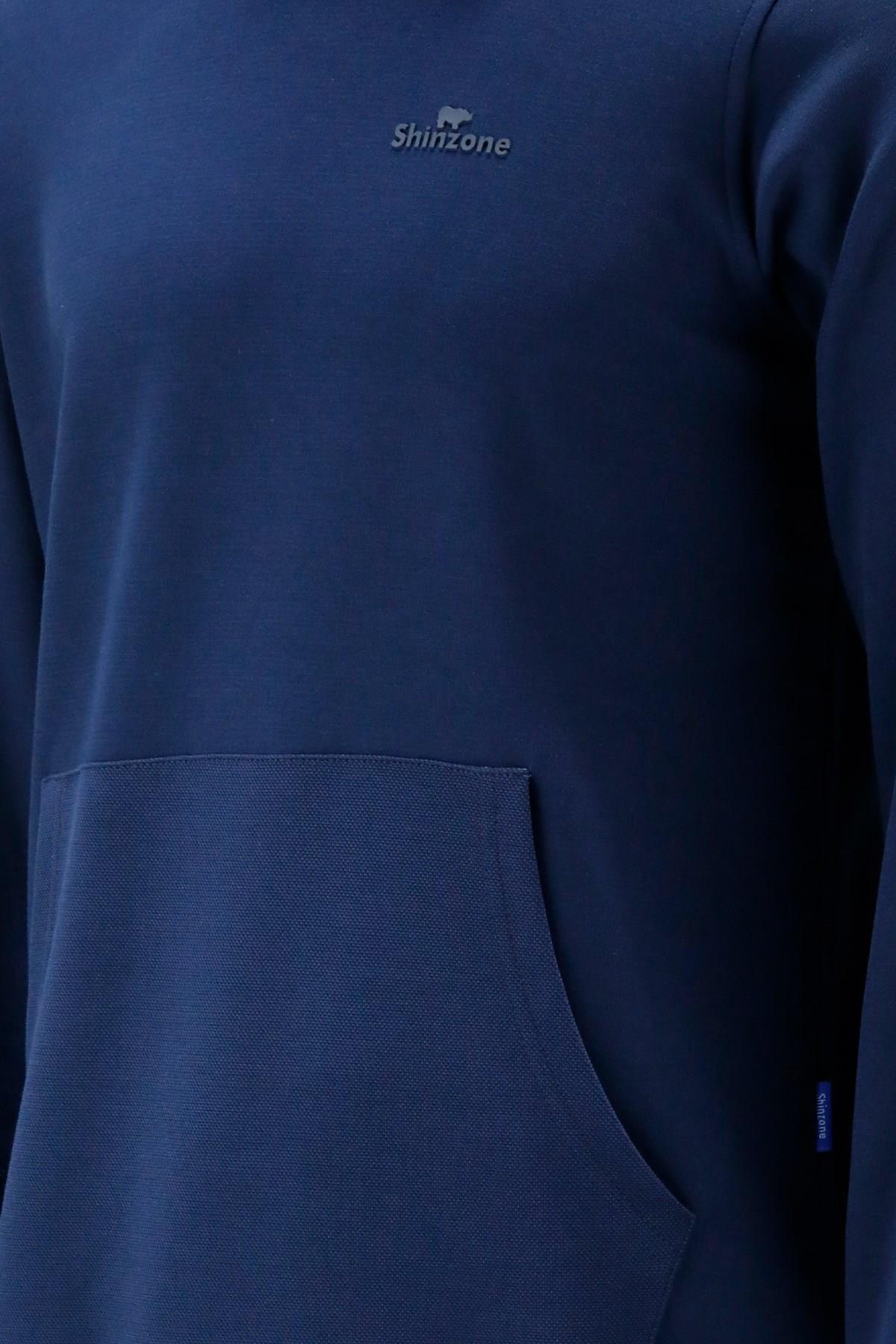 SweatshirtShinzoneErkek Standart Fit Kapüşonlu Cepli Koyu Sweatshirt