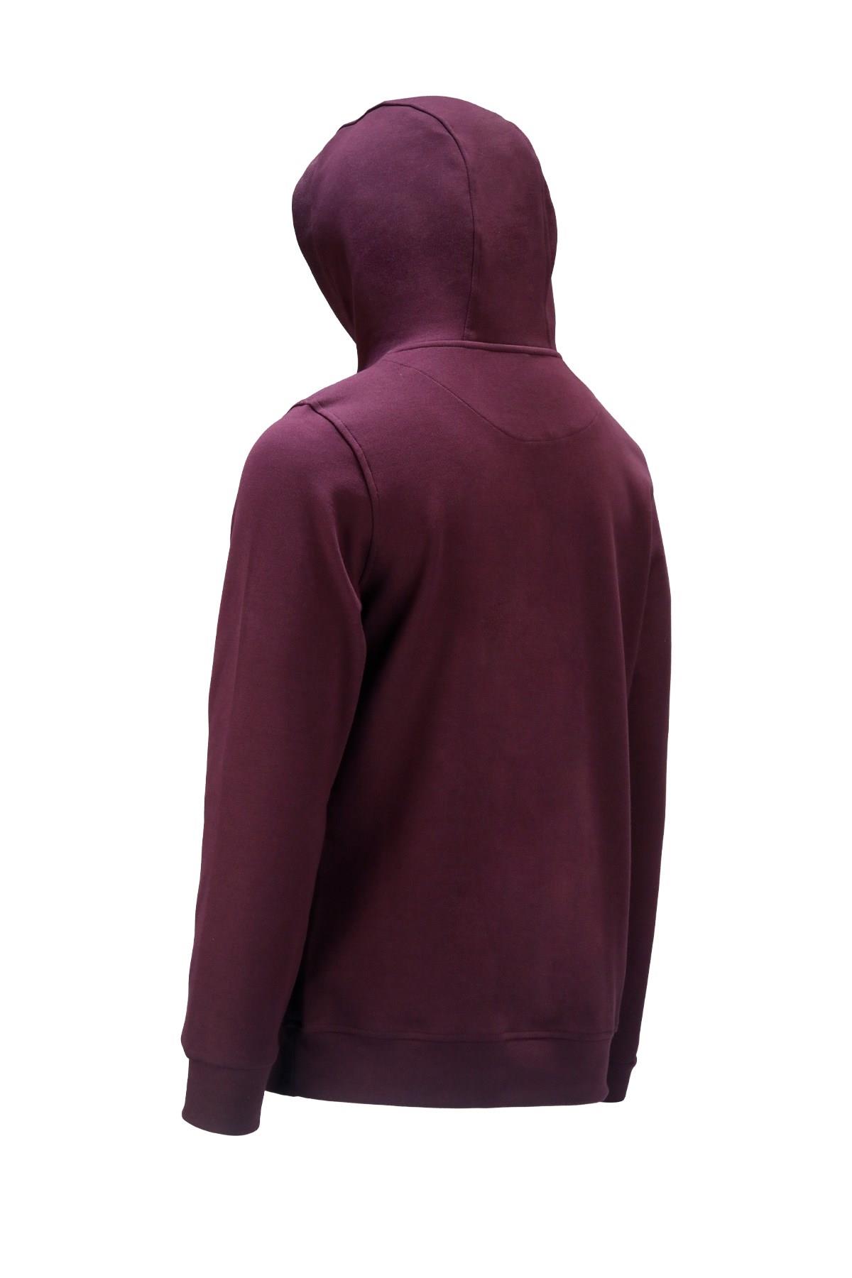 SweatshirtShinzoneErkek Standart Fit Kapüşonlu Cepli Mürdüm Sweatshirt