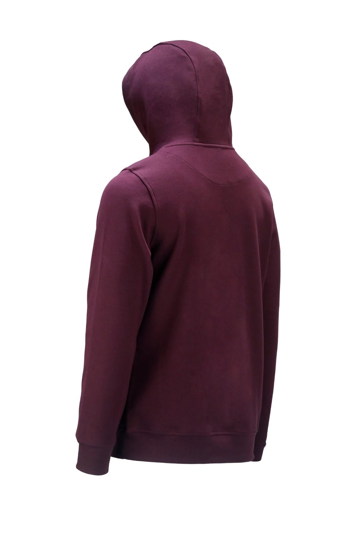 SweatshirtShinzoneErkek Standart Fit Kapüşonlu Cepli Mürdüm Sweatshirt