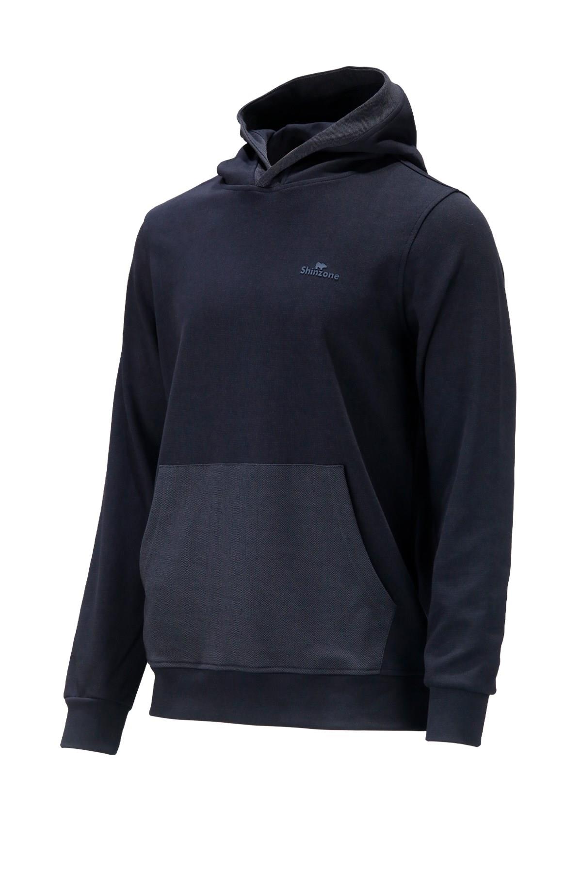 SweatshirtShinzoneErkek Standart Fit Kapüşonlu Cepli Siyah Sweatshirt