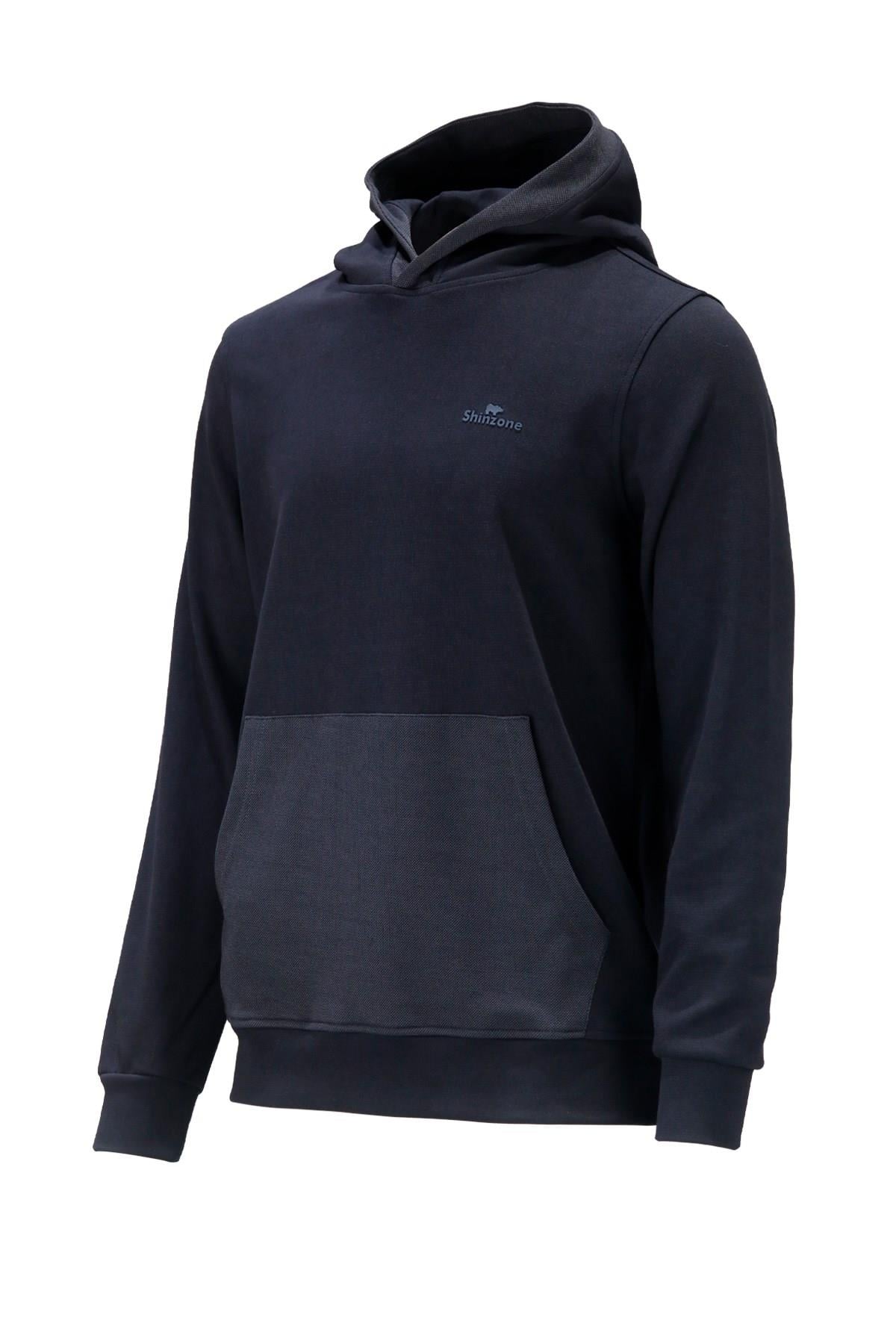 SweatshirtShinzoneErkek Standart Fit Kapüşonlu Cepli Siyah Sweatshirt