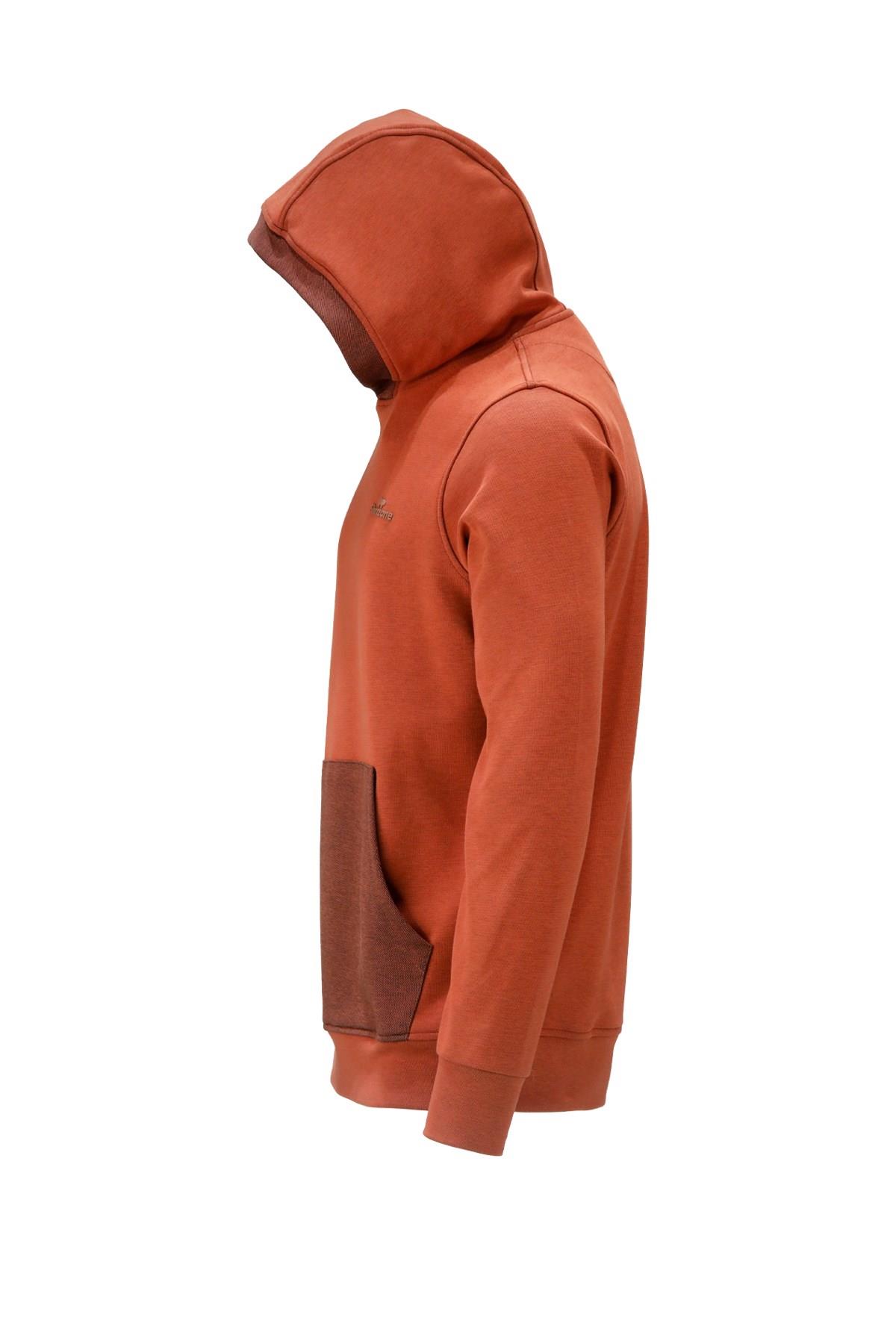 SweatshirtShinzoneErkek Standart Fit Kapüşonlu Cepli Turuncu Sweatshirt