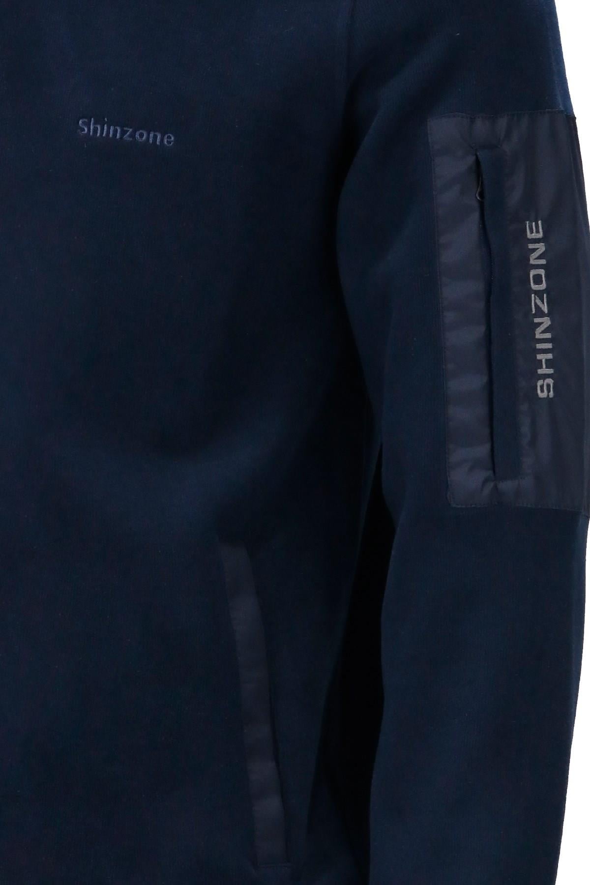 SweatshirtShinzoneErkek Standart Fit Kol Cepli Fermuarlı Lacivert Sweatshirt