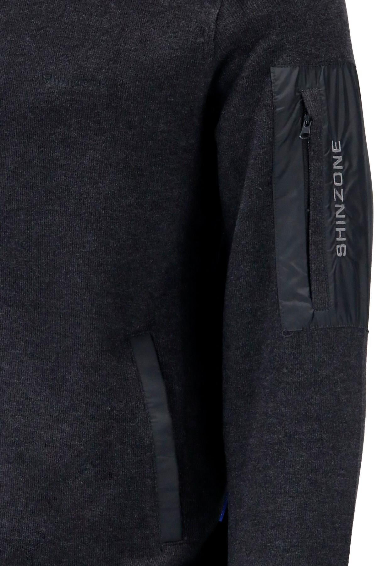 SweatshirtShinzoneErkek Standart Fit Kol Cepli Fermuarlı Füme Sweatshirt