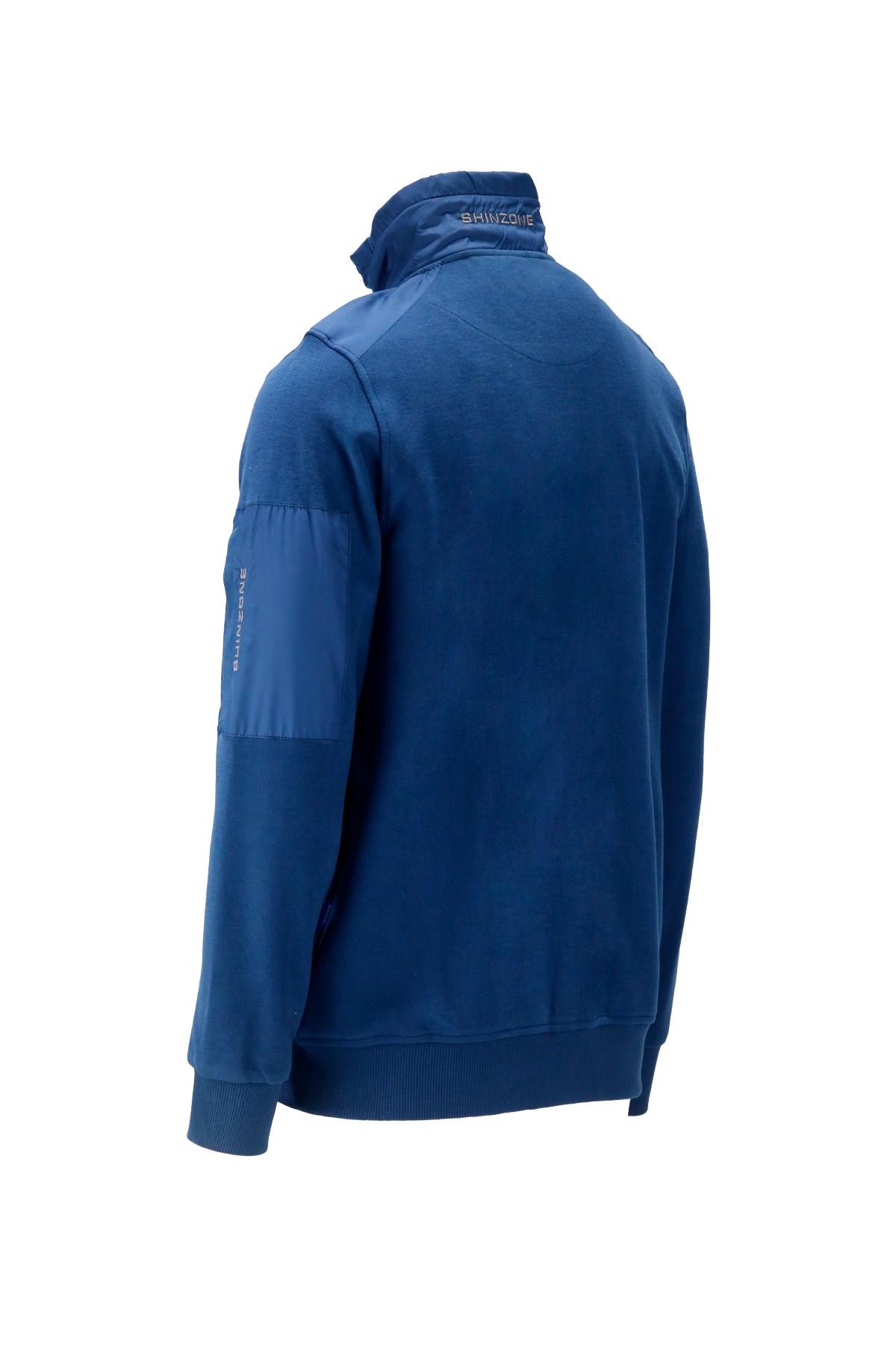 SweatshirtShinzoneErkek Standart Fit Kol Cepli Fermuarlı Koyu Sweatshirt