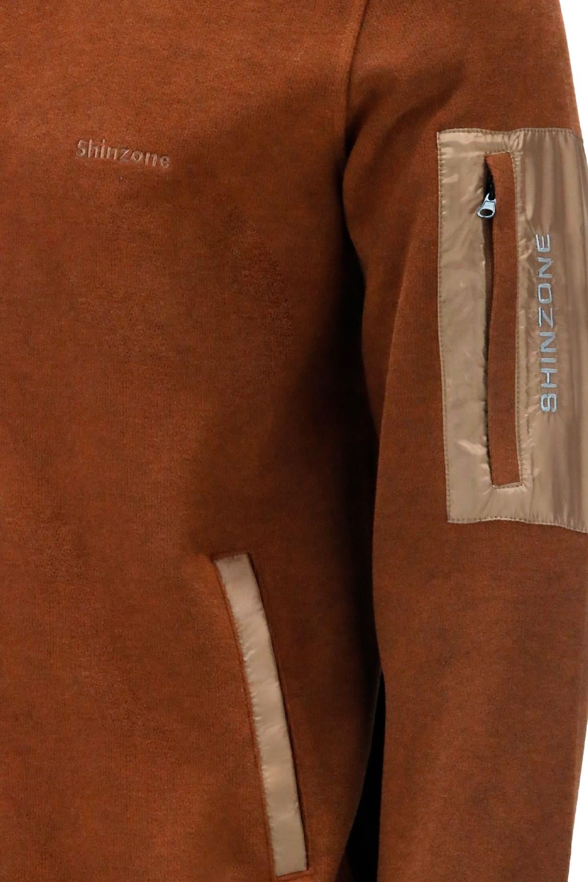 SweatshirtShinzoneErkek Standart Fit Kol Cepli Fermuarlı Kiremit Sweatshirt