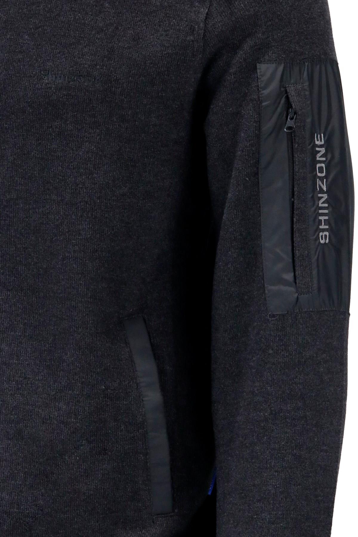 SweatshirtShinzoneErkek Standart Fit Kol Cepli Fermuarlı Füme Sweatshirt