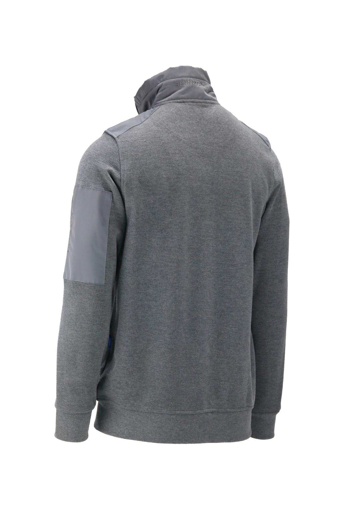SweatshirtShinzoneErkek Standart Fit Kol Cepli Fermuarlı Gri Sweatshirt