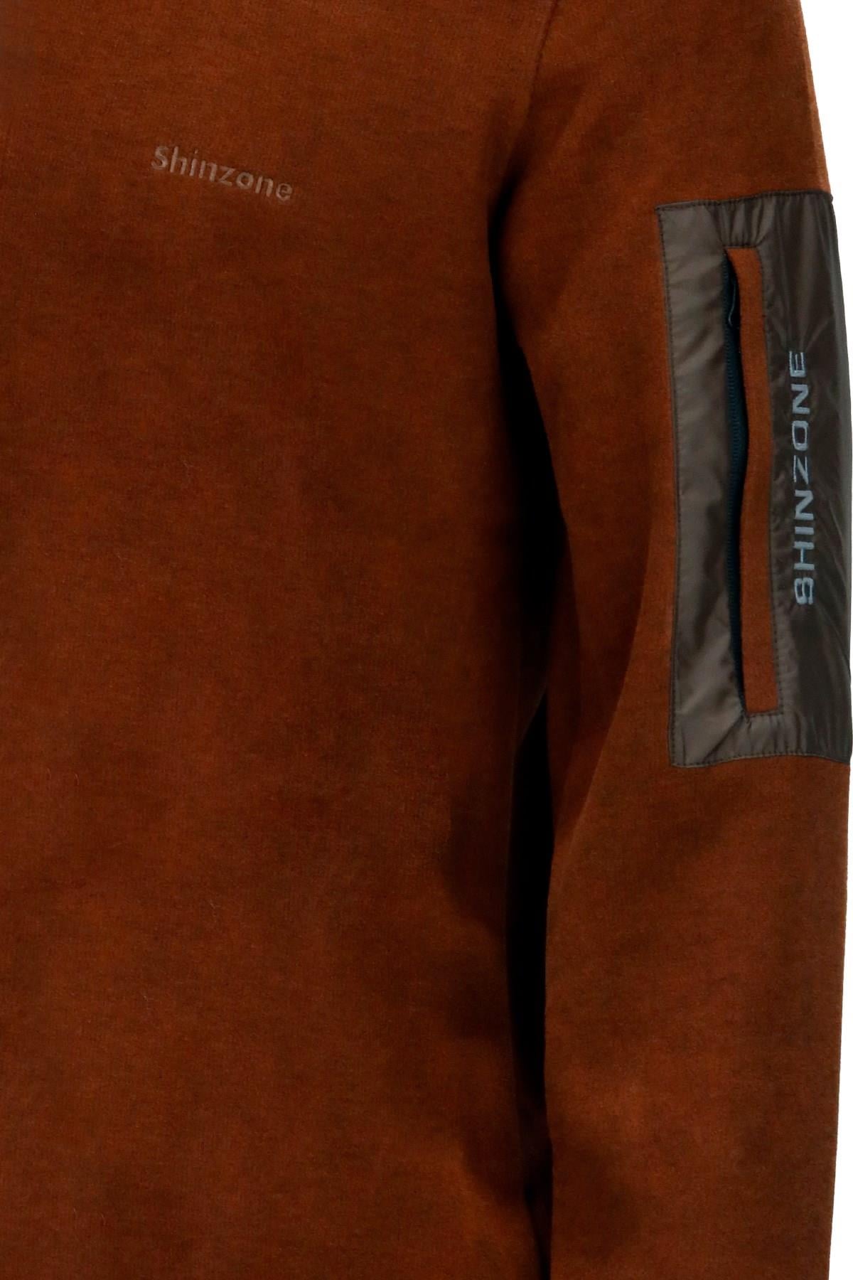 SweatshirtShinzoneErkek Standart Fit Yarım Fermuarlı Kiremit Sweatshirt