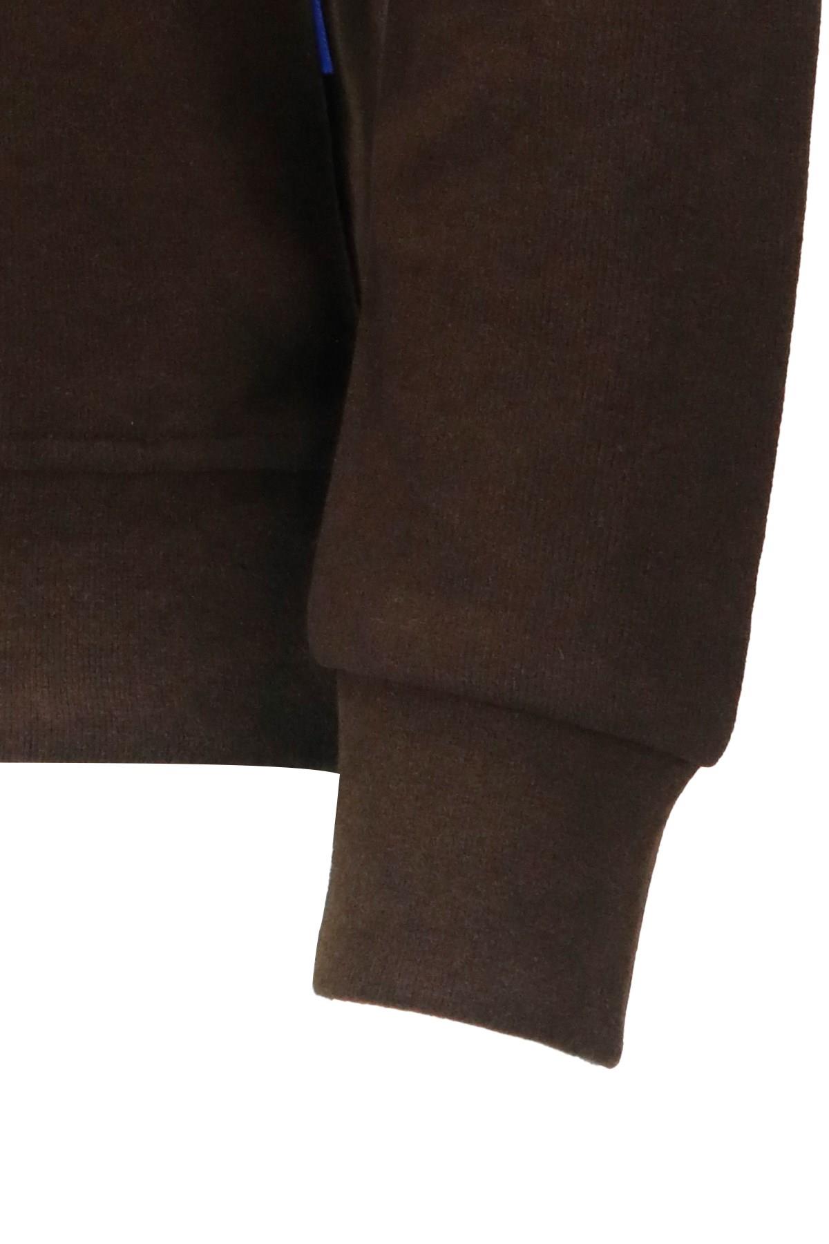 SweatshirtShinzoneErkek Standart Fit Yarım Fermuarlı Koyu Kahverengi Sweatshirt