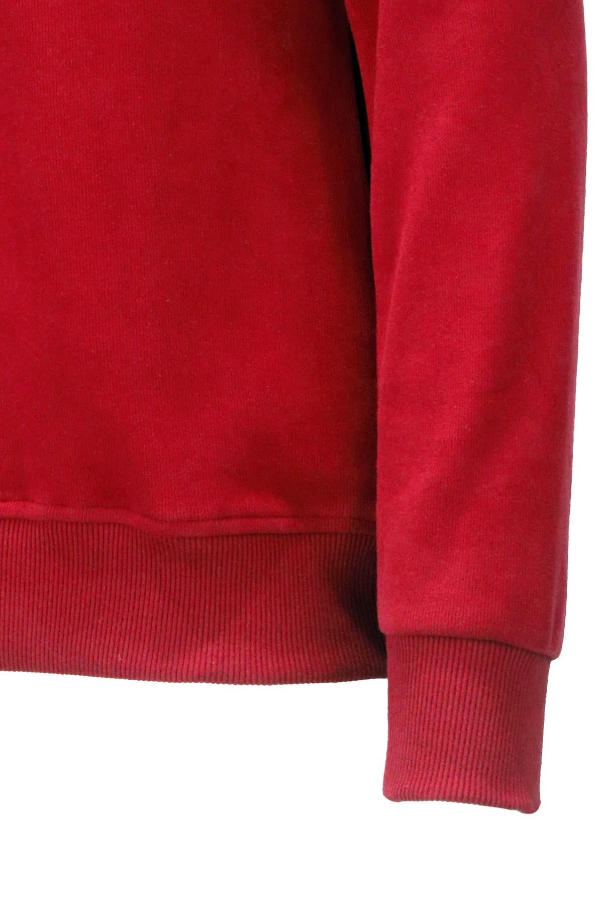 SweatshirtShinzoneErkek Standart Fit Yarım Fermuarlı Nar Çiçeği Sweatshirt