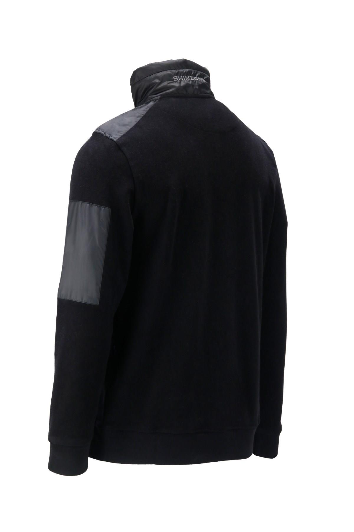 SweatshirtShinzoneErkek Standart Fit Yarım Fermuarlı Siyah Sweatshirt