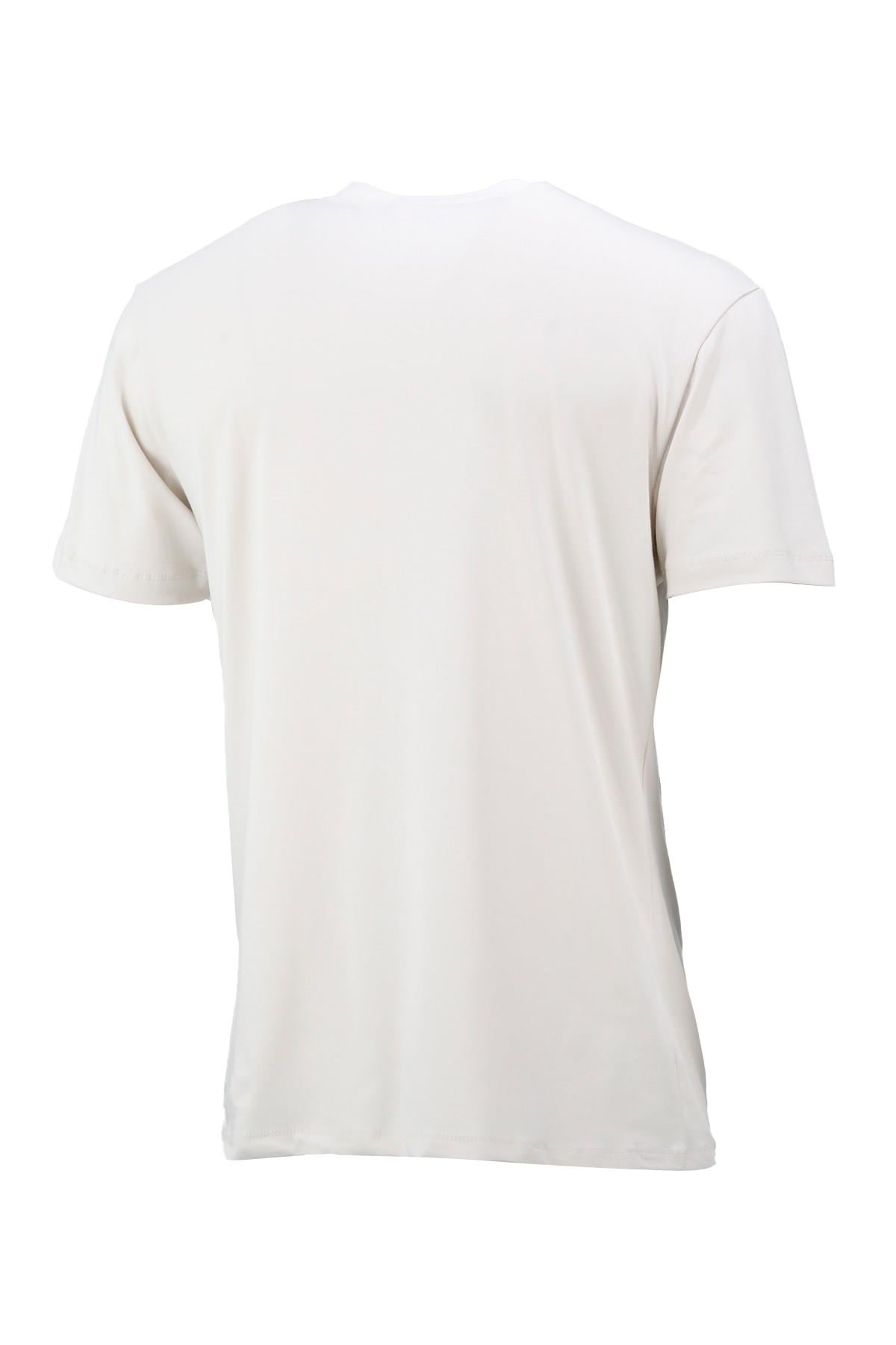 T-ShirtShinzoneErkek V Yaka Standart Fit Krem T-Shirt