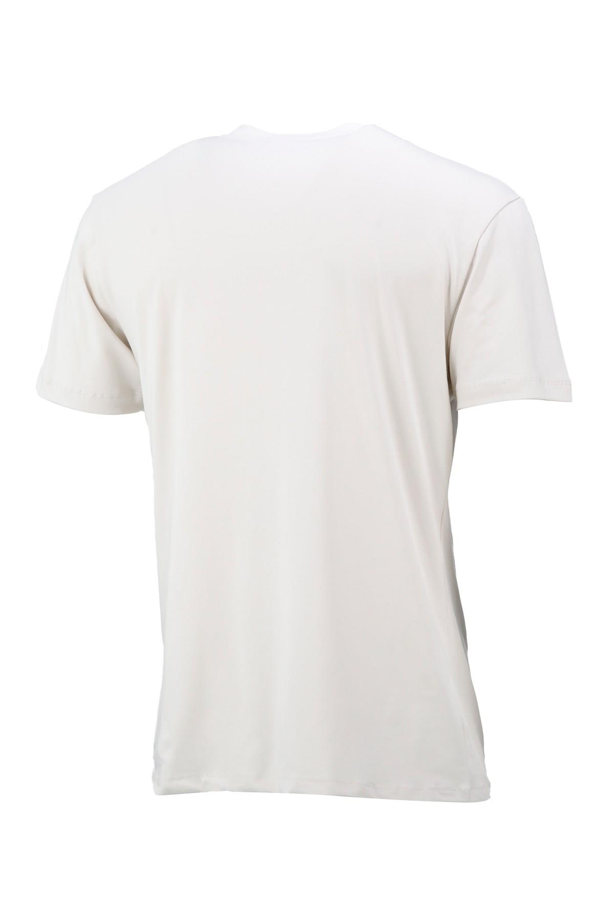 T-ShirtShinzoneErkek V Yaka Standart Fit Krem T-Shirt