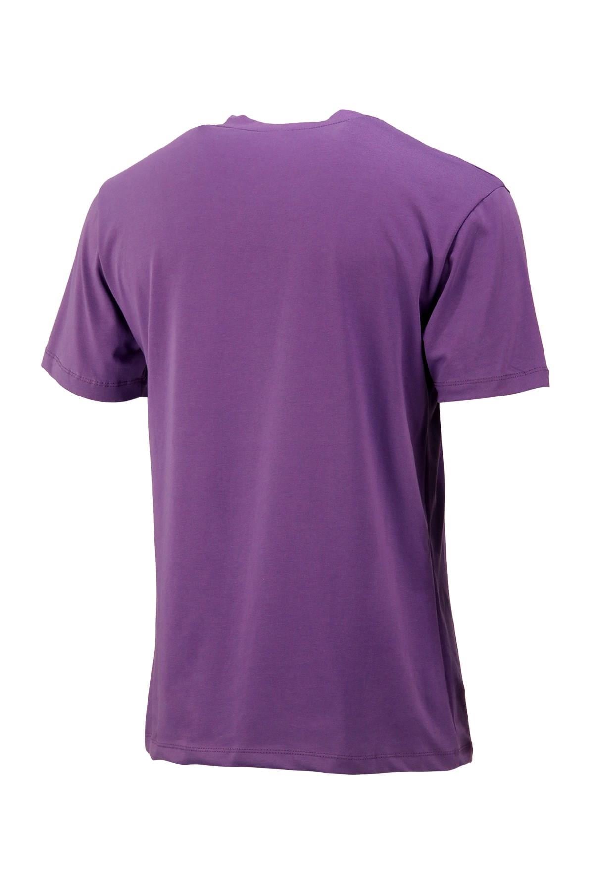 T-ShirtShinzoneErkek V Yaka Standart Fit Mor T-Shirt