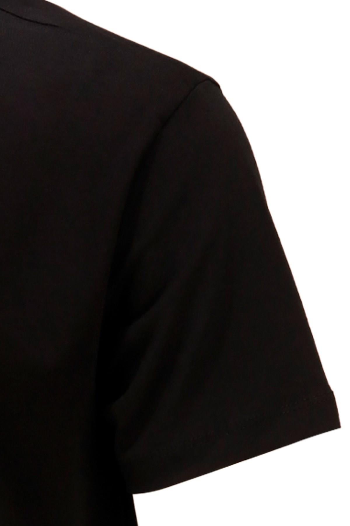 T-ShirtShinzoneErkek V Yaka Standart Fit Siyah T-Shirt