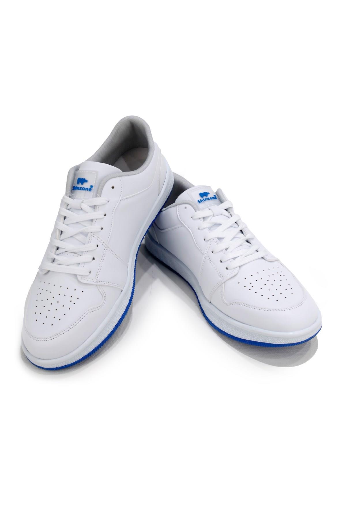 Erkek Spor AyakkabıShinzoneErkek Yazlık Comfort Sneakers Beyaz Saks Spor Ayakkabı