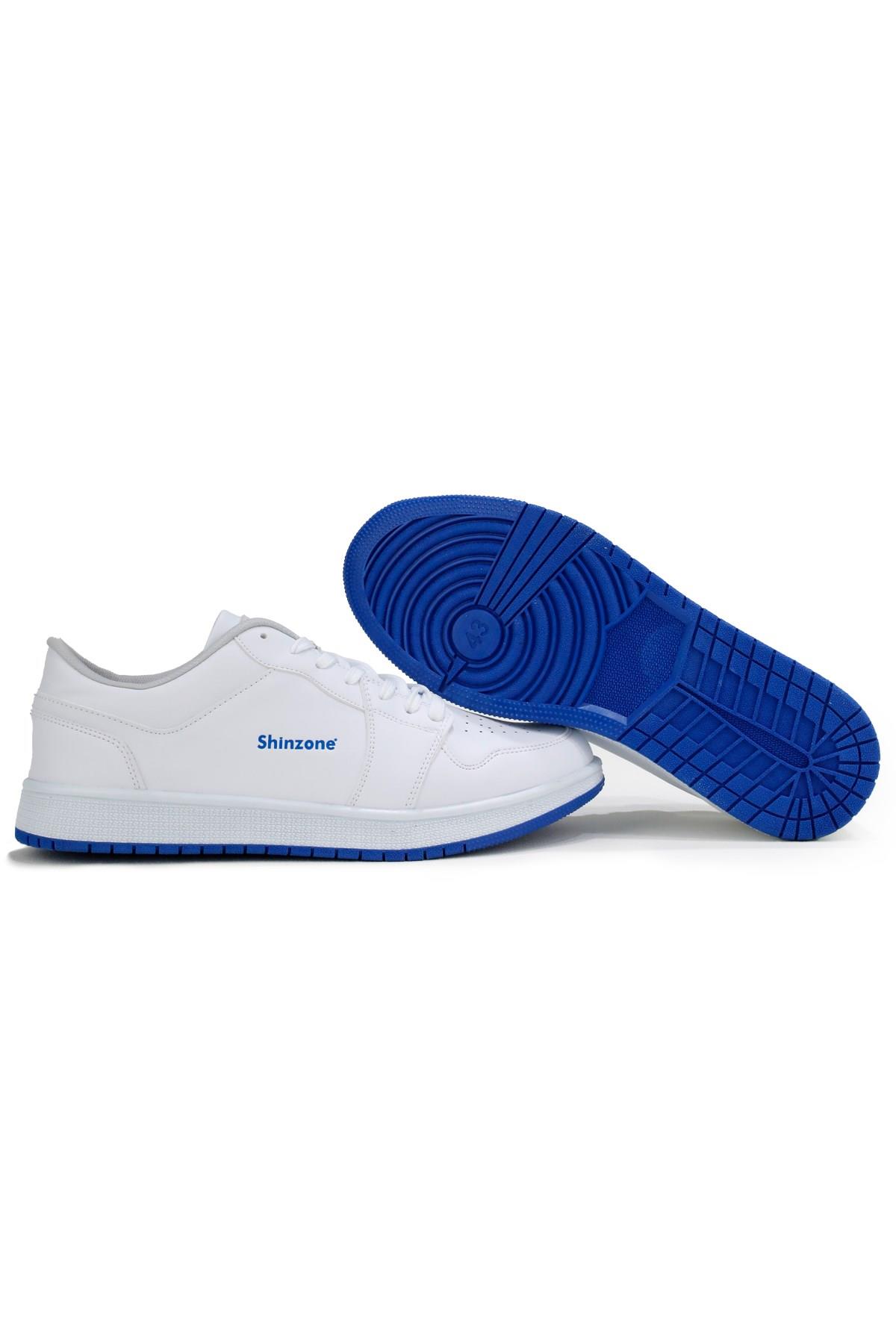 Erkek Spor AyakkabıShinzoneErkek Yazlık Comfort Sneakers Beyaz Saks Spor Ayakkabı