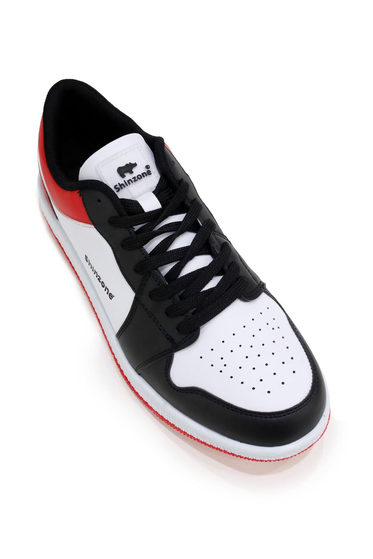 Erkek Spor AyakkabıShinzoneErkek Yazlık Comfort Sneakers Siyah Beyaz Kırmızı Spor Ayakkabı