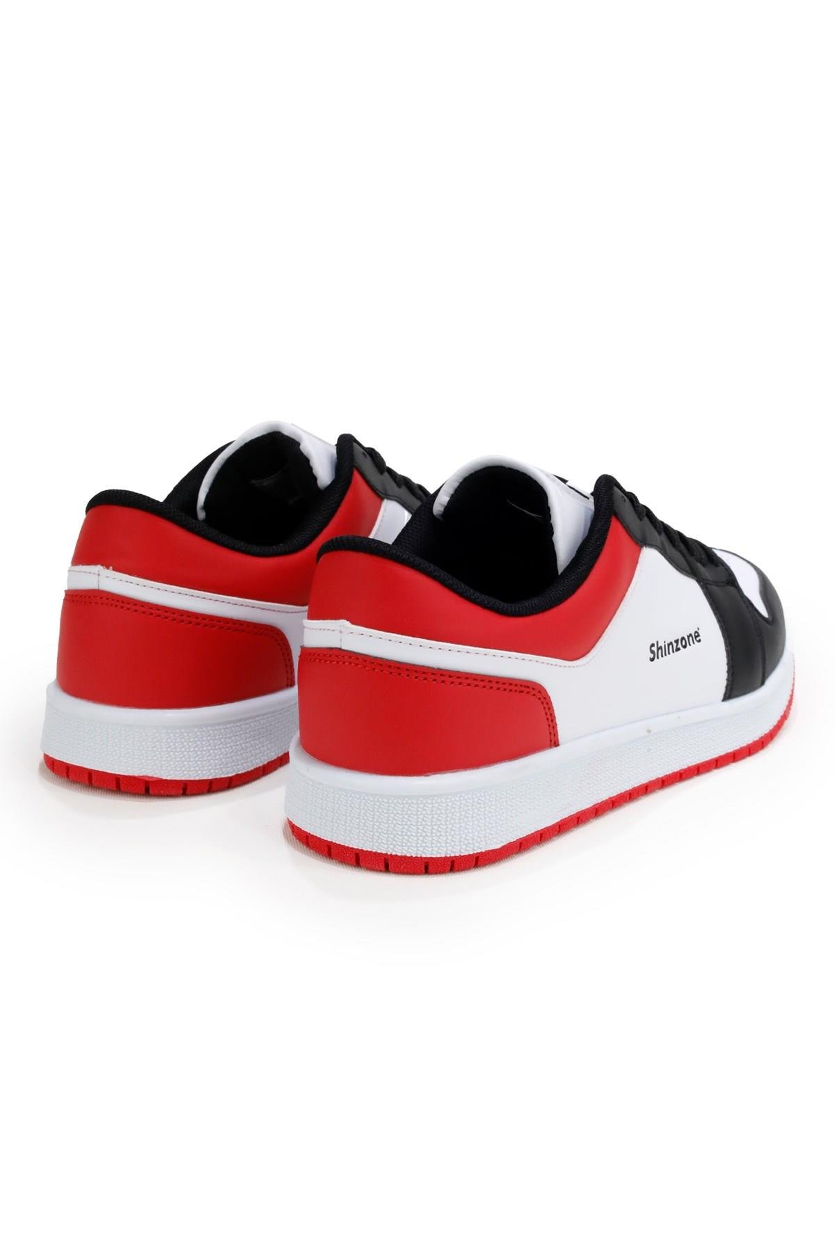 Erkek Spor AyakkabıShinzoneErkek Yazlık Comfort Sneakers Siyah Beyaz Kırmızı Spor Ayakkabı