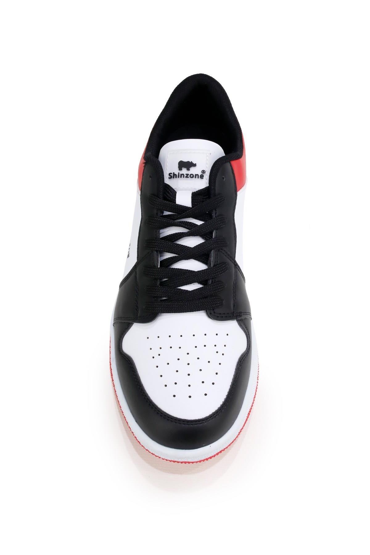 Erkek Spor AyakkabıShinzoneErkek Yazlık Comfort Sneakers Siyah Beyaz Kırmızı Spor Ayakkabı