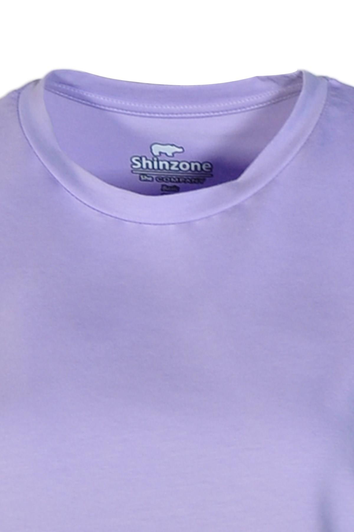 Kadın T-ShirtShinzoneKadın Bisiklet Yaka Basic Lila T-Shirt