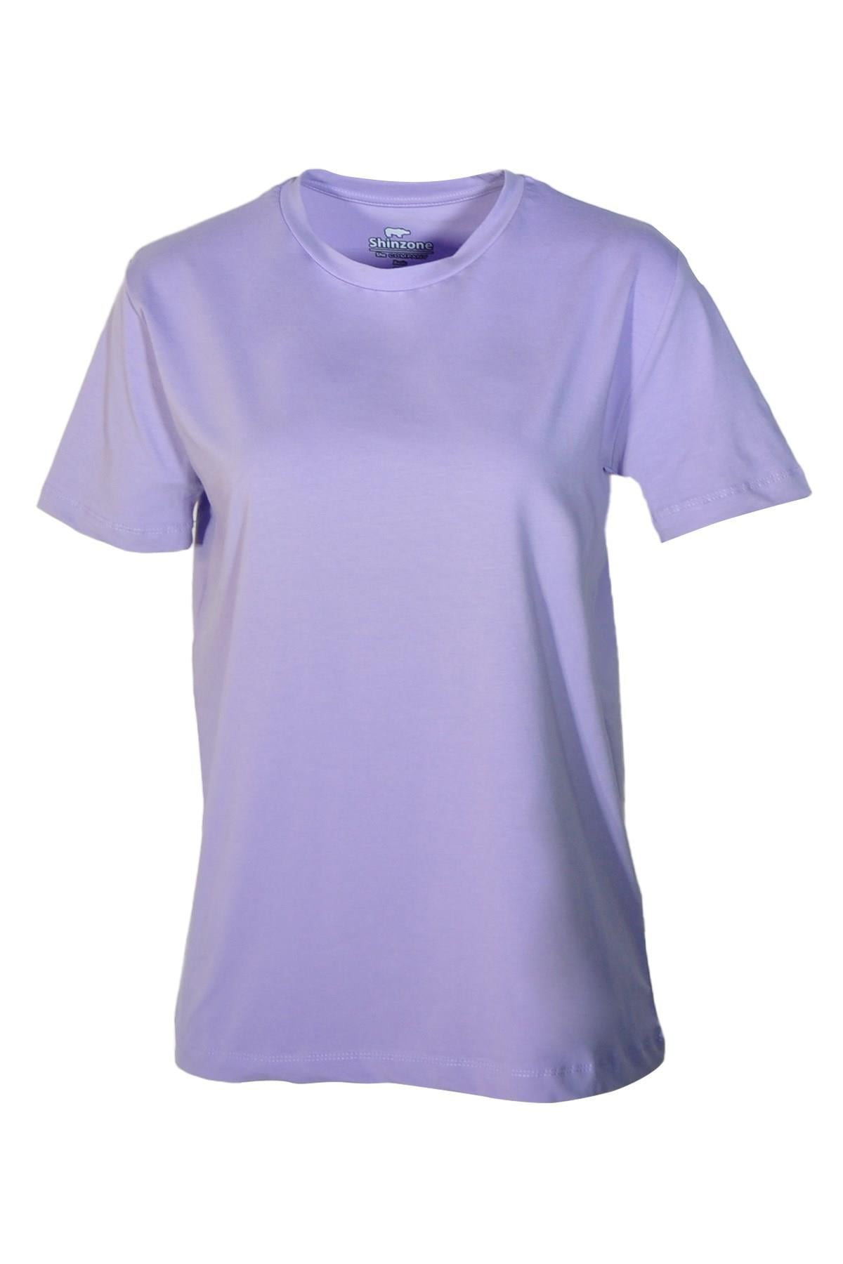 Kadın T-ShirtShinzoneKadın Bisiklet Yaka Basic Lila T-Shirt