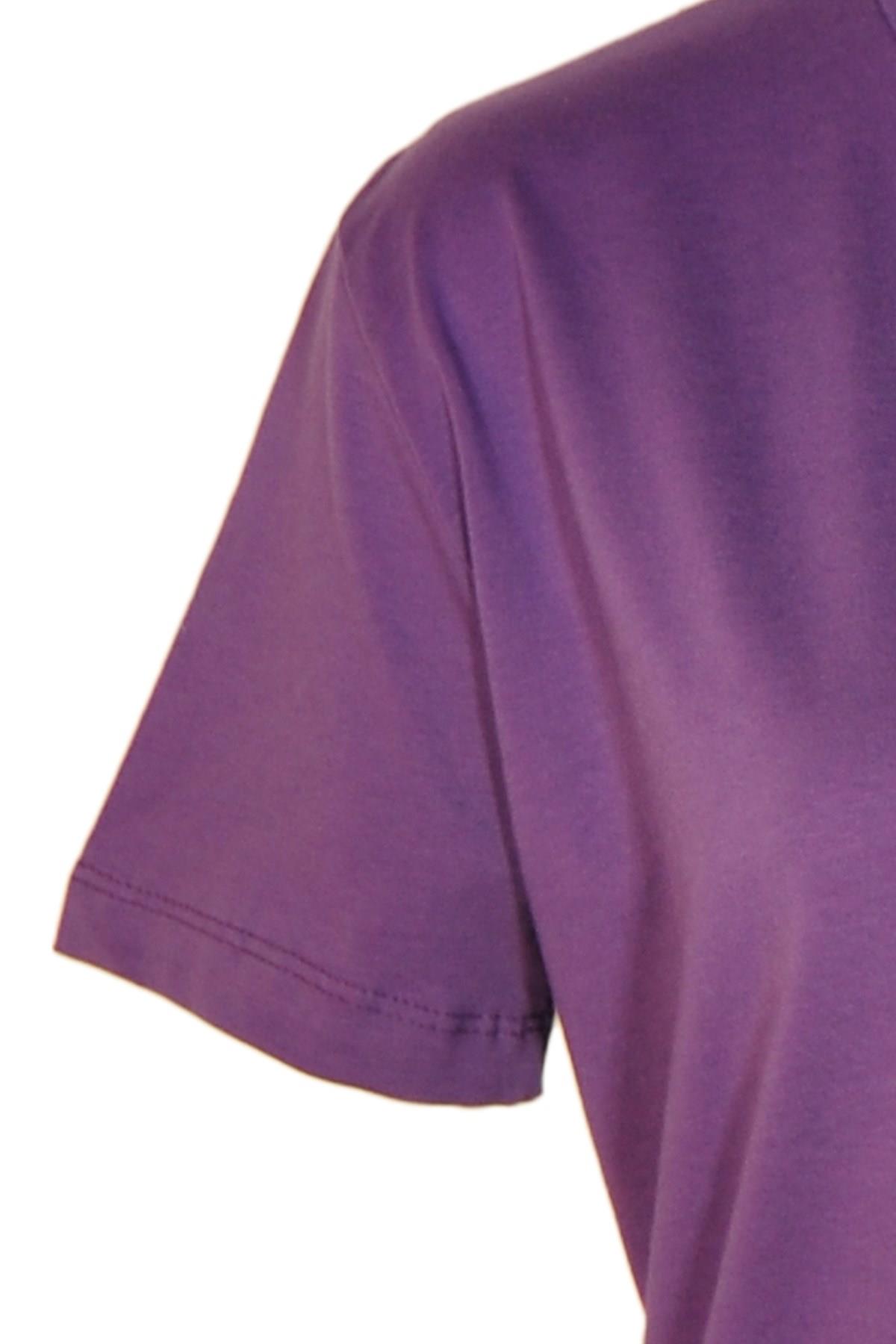 Kadın T-ShirtShinzoneKadın Bisiklet Yaka Basic Mor T-Shirt