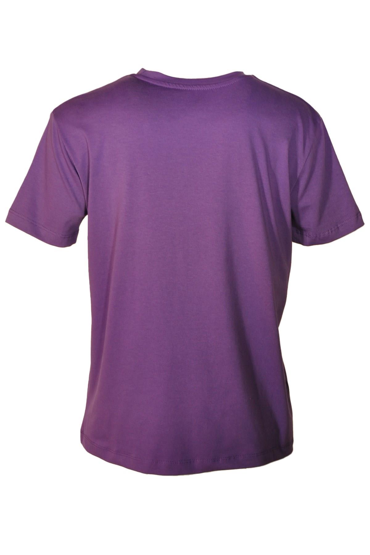 Kadın T-ShirtShinzoneKadın Bisiklet Yaka Basic Mor T-Shirt