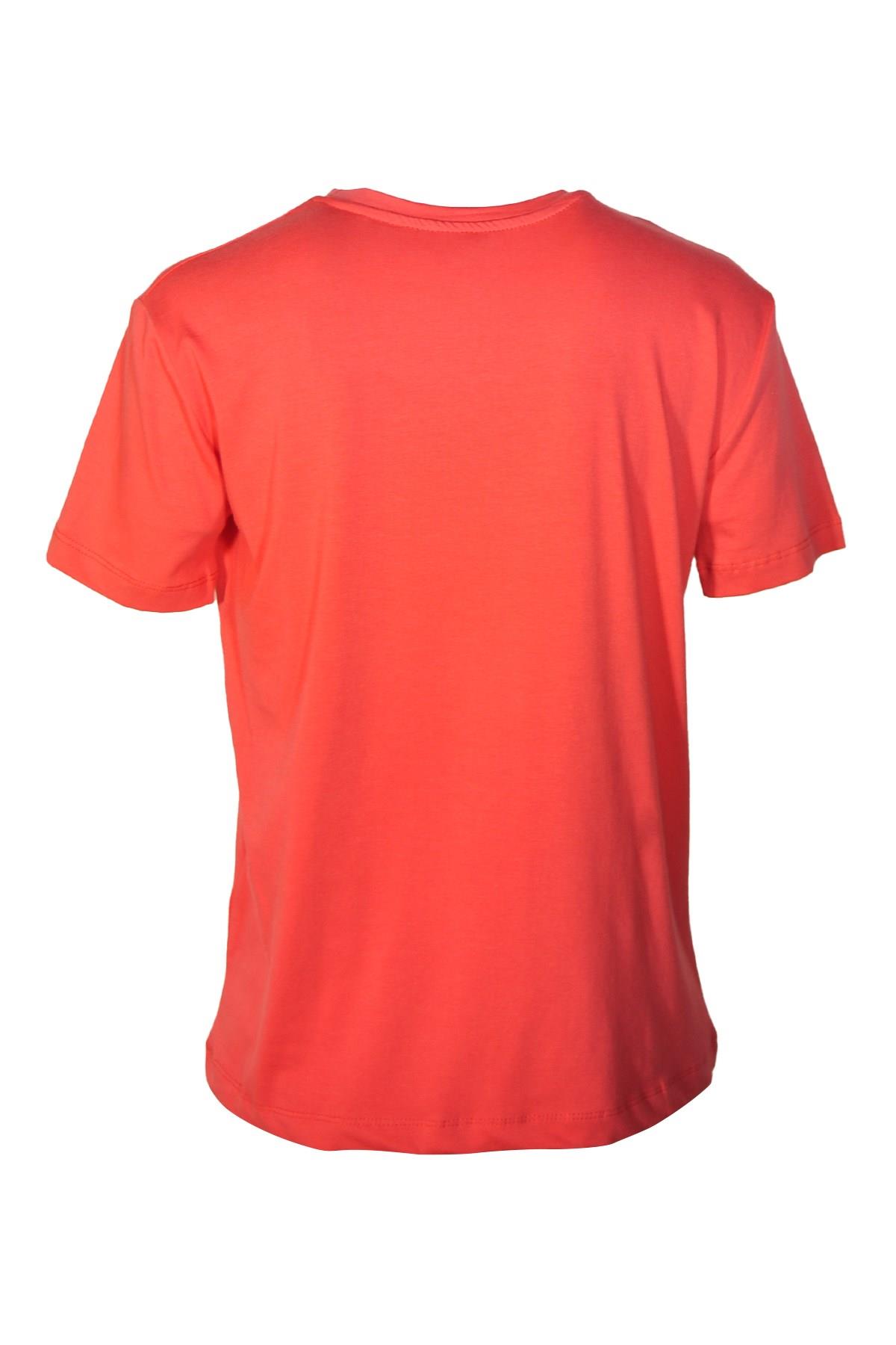 Kadın T-ShirtShinzoneKadın Bisiklet Yaka Basic Nar Çiçeği T-Shirt