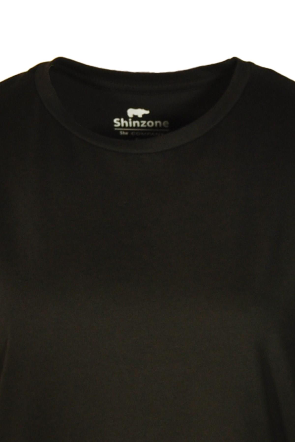 Kadın T-ShirtShinzoneKadın Bisiklet Yaka Basic Siyah T-Shirt