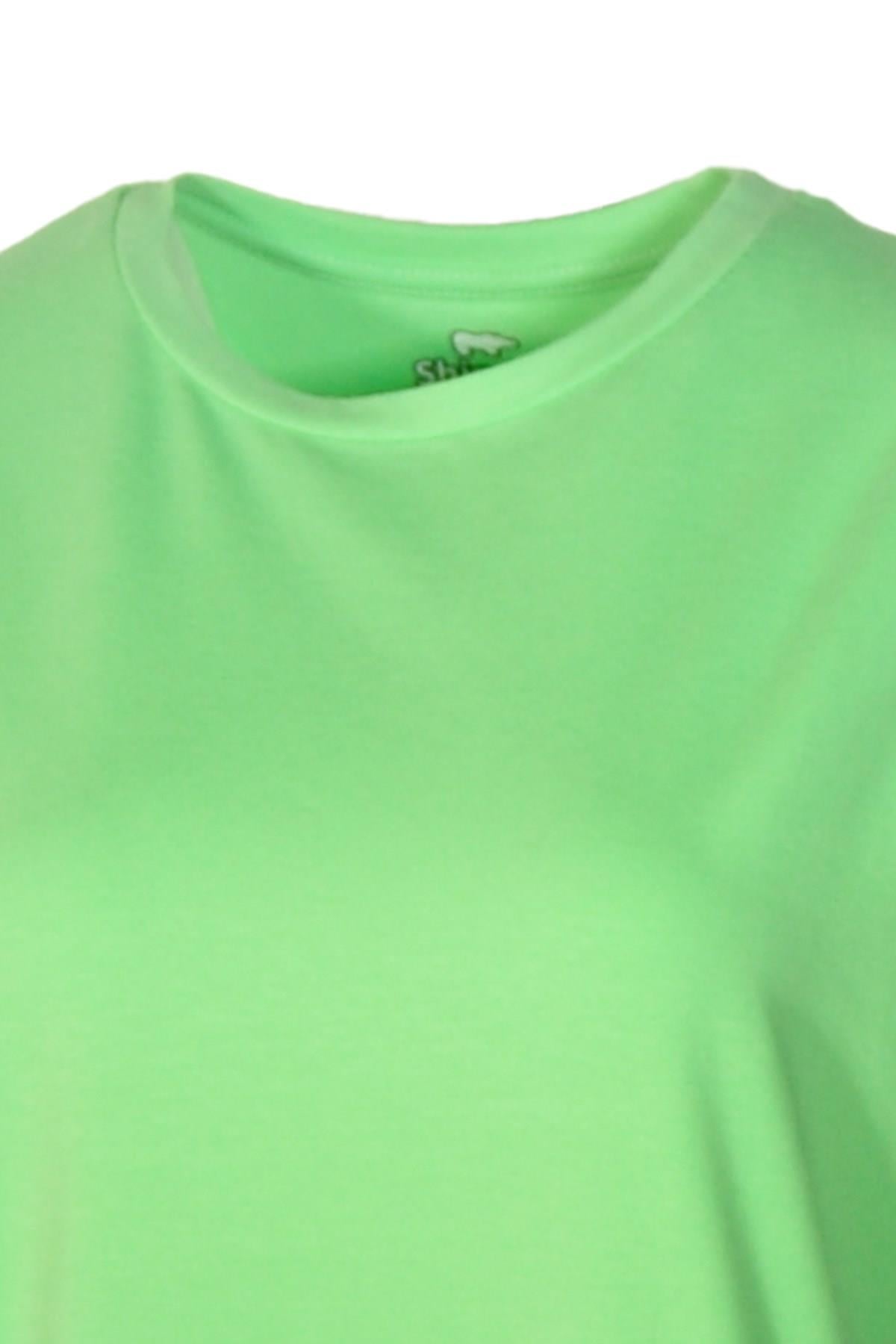 Kadın T-ShirtShinzoneKadın Bisiklet Yaka Basic Yeşil T-Shirt