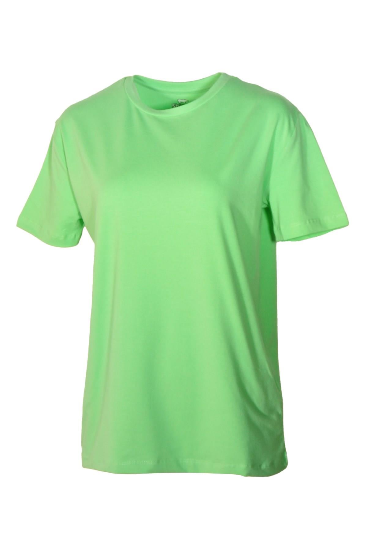 Kadın T-ShirtShinzoneKadın Bisiklet Yaka Basic Yeşil T-Shirt