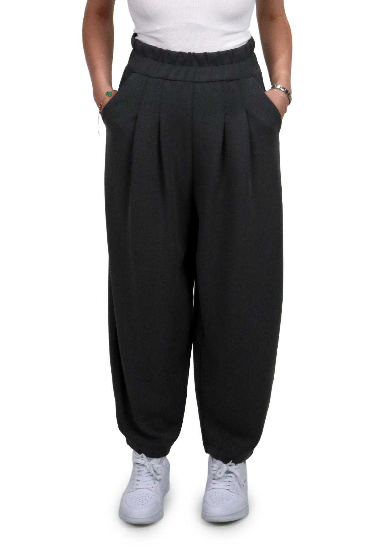 PantolonShinzoneKadın Modal Kumaş Havuç Kesim Antrasit Pantolon