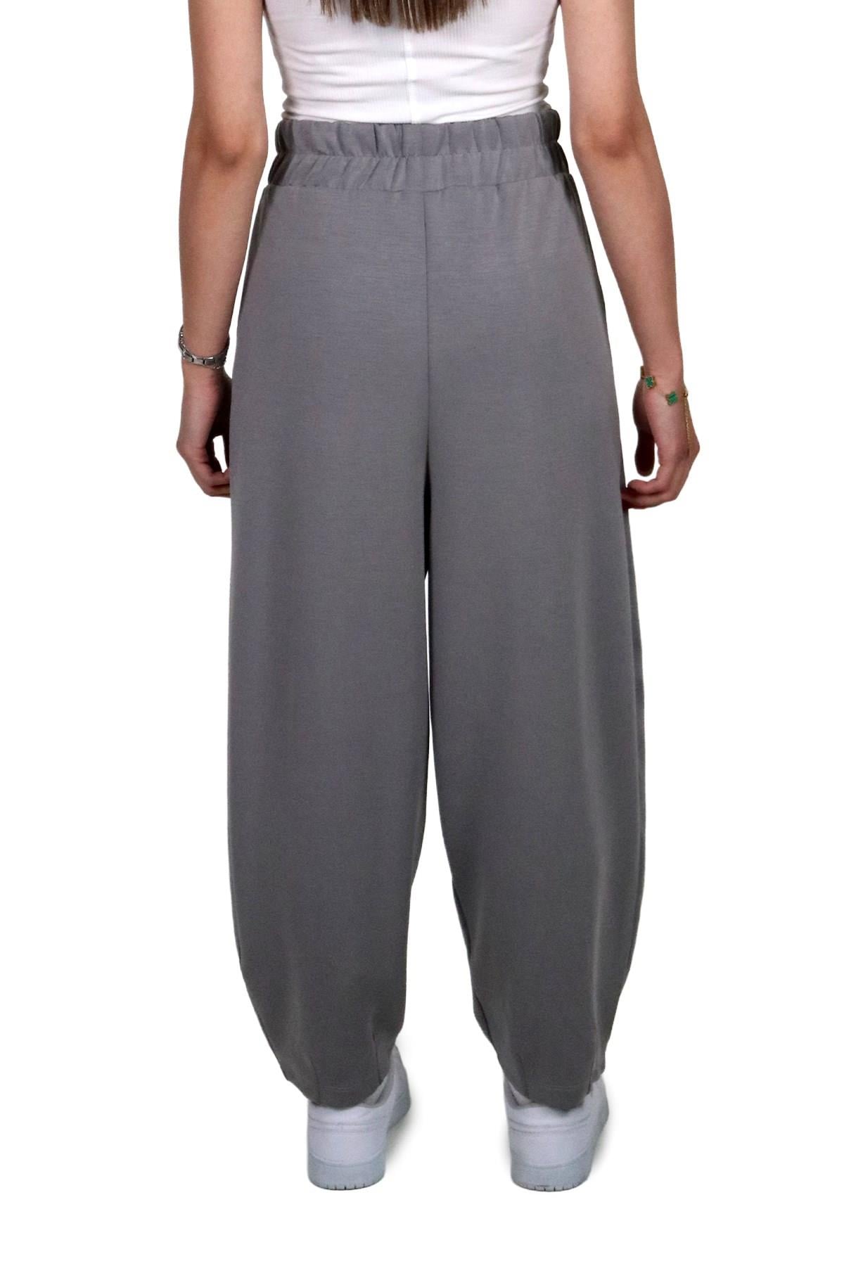 PantolonShinzoneKadın Modal Kumaş Havuç Kesim Gri Pantolon