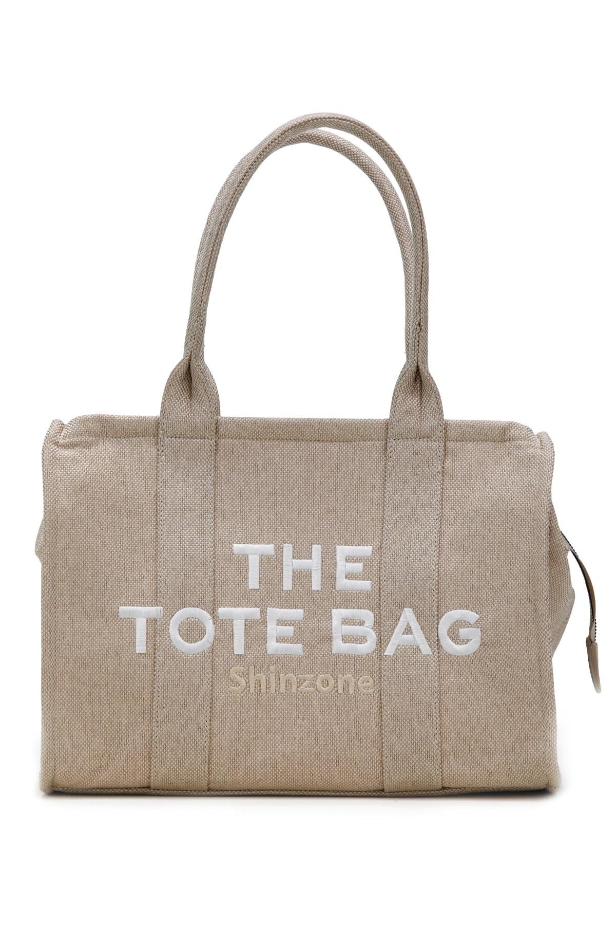 ÇantaShinzoneKadın Soft Tote Bag Kanvas Bej Çanta