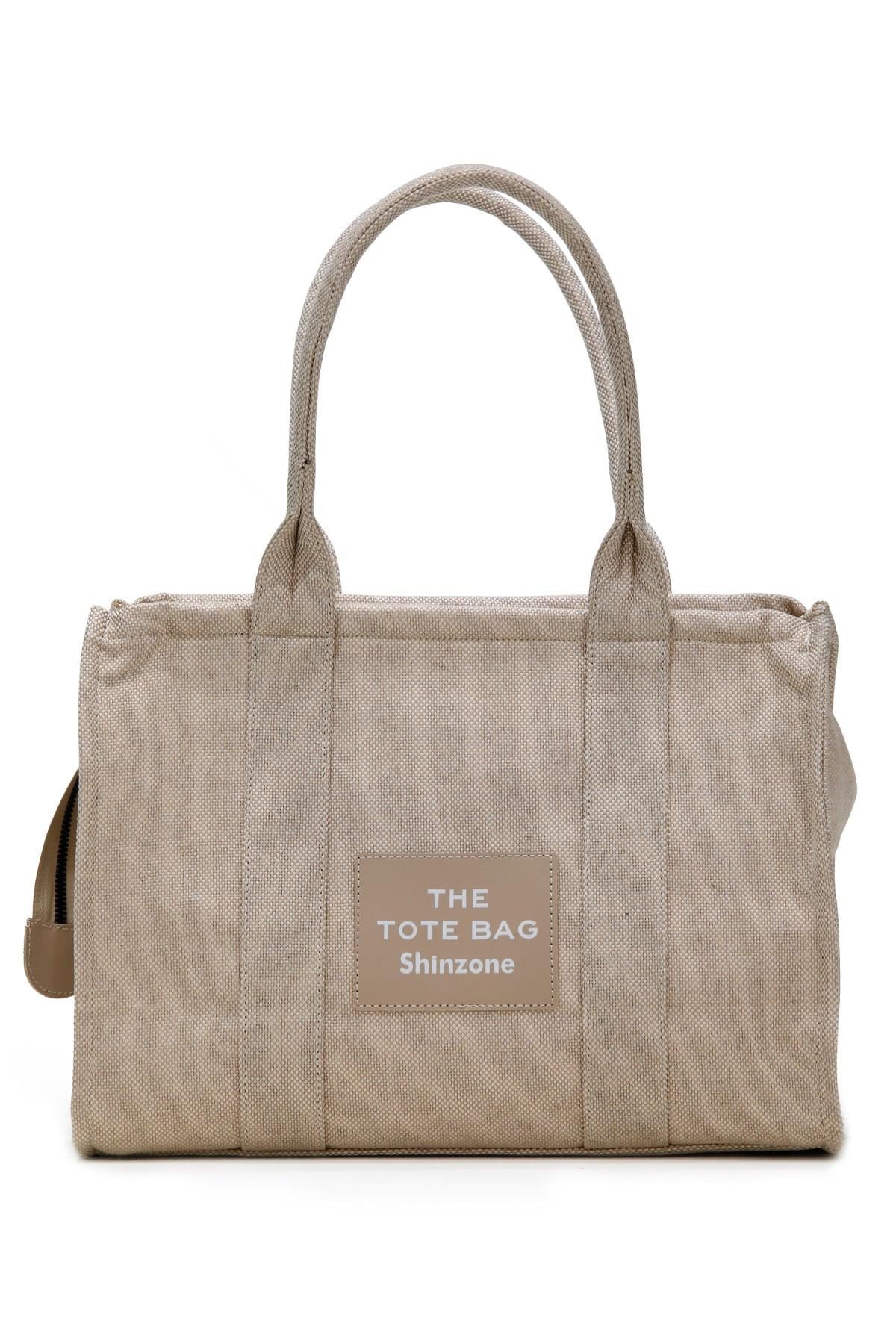 ÇantaShinzoneKadın Soft Tote Bag Kanvas Bej Çanta