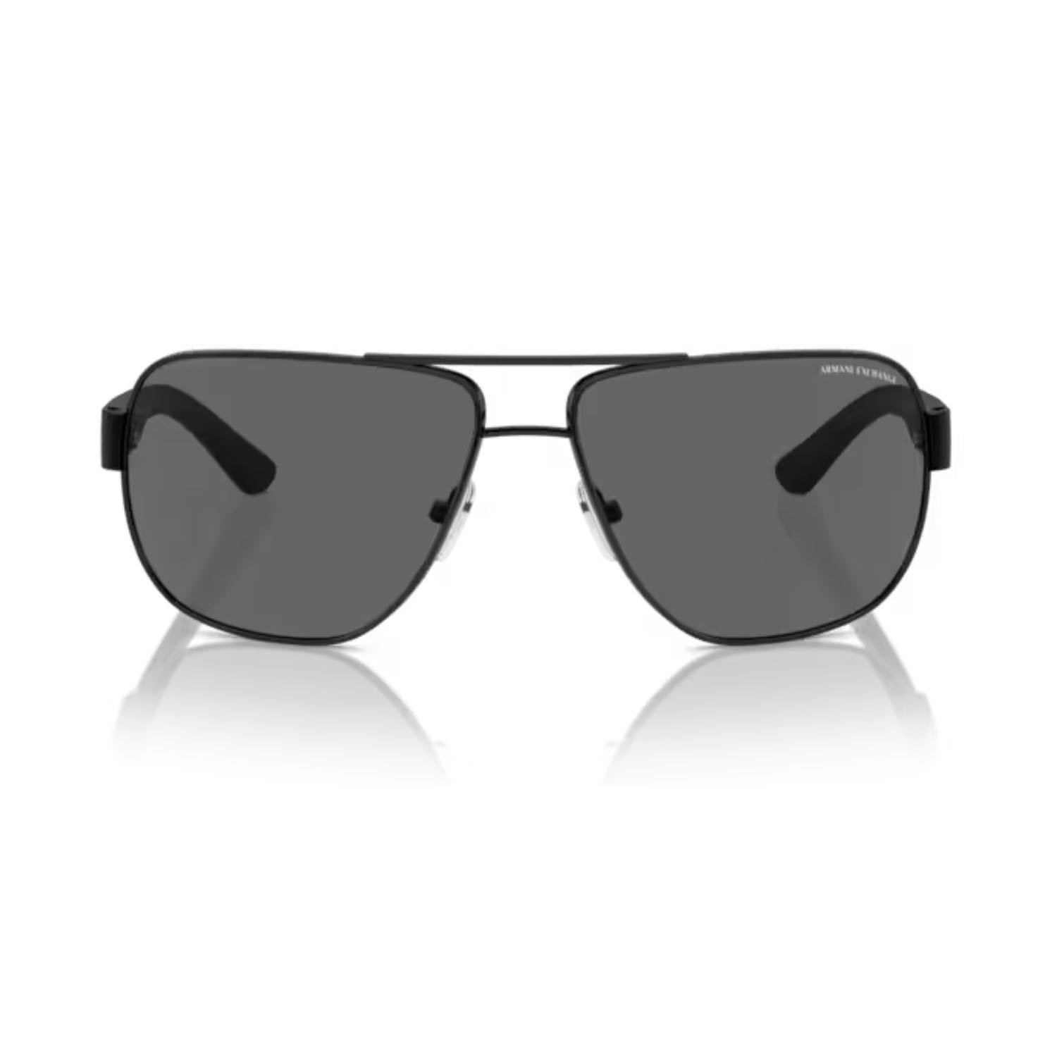 Armani Exchange AEX 2012S 606381 62 Polarize Erkek Pilot Siyah Metal Güneş Gözlüğü