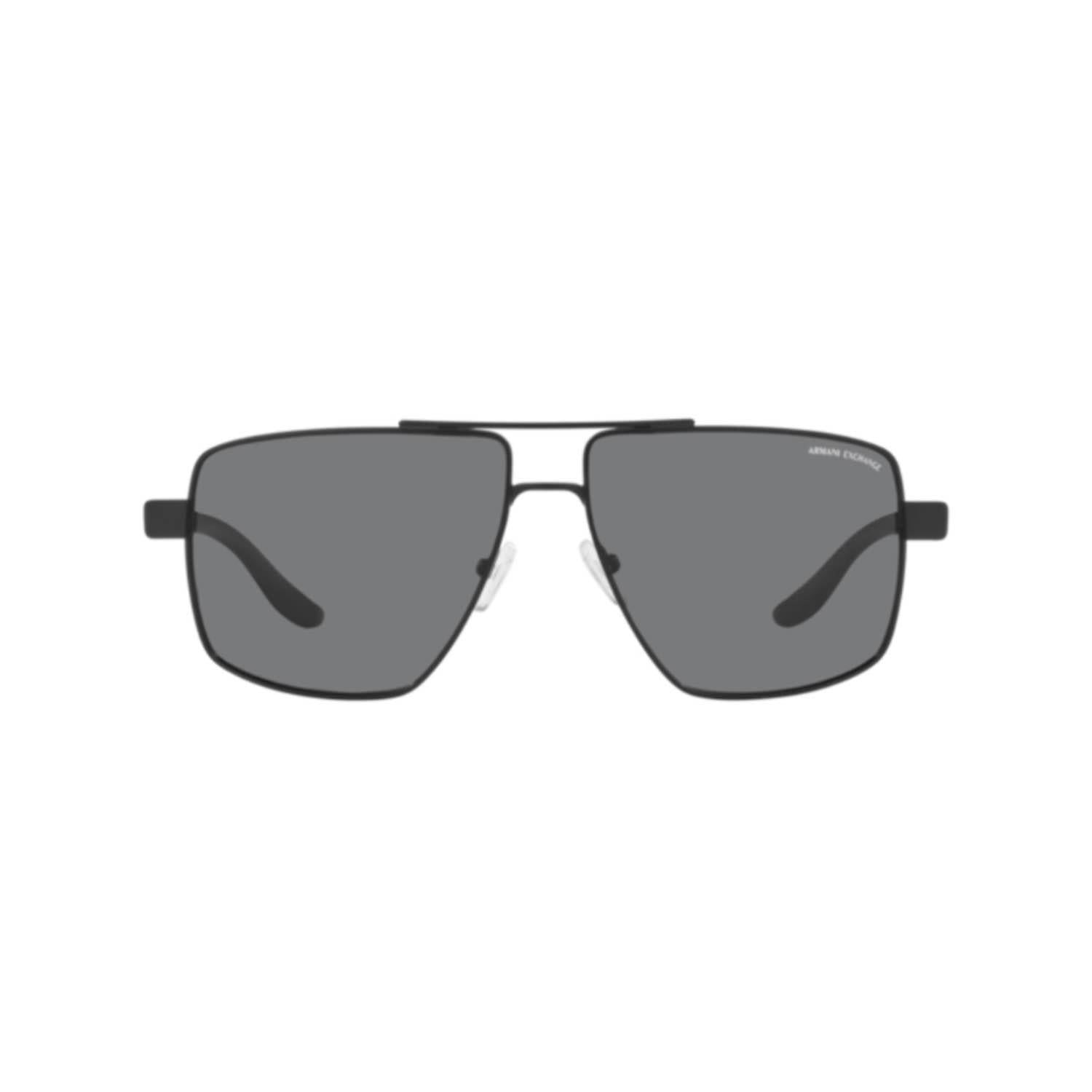 Armani Exchange AEX 2037S 600081 60 Erkek Geometrik Siyah Metal Güneş Gözlüğü
