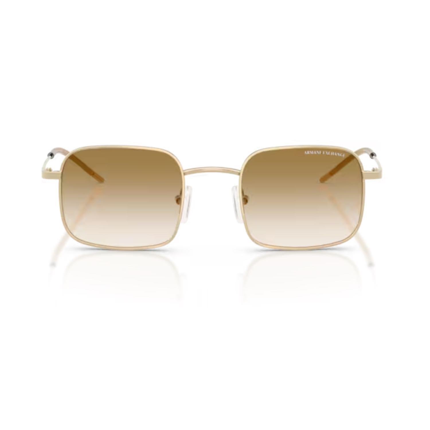 Armani Exchange AEX 2055S 611013 46 Kadın Kare Gold Metal Güneş Gözlüğü