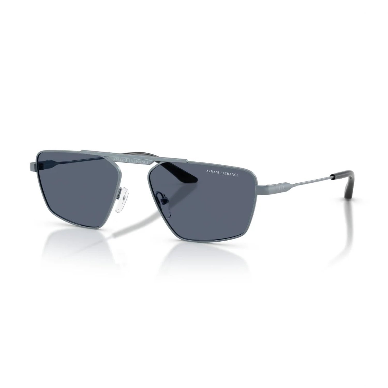Armani Exchange AEX 2059S 613287 56 Unisex Geometrik Mavi Metal Güneş Gözlüğü
