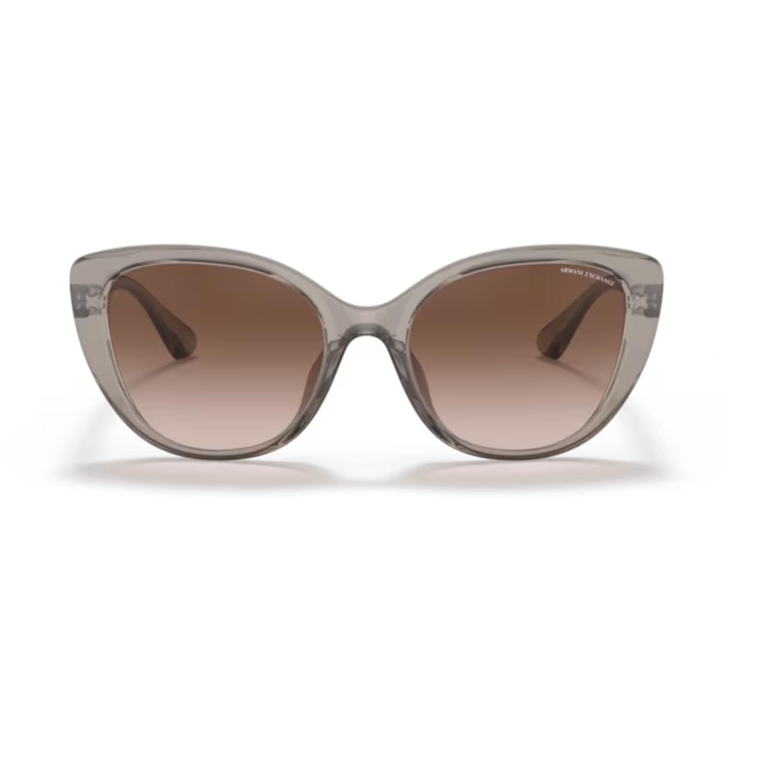 Armani Exchange AEX 4111SU 824013 54 Kadın Cat Eye Şeffaf Füme Kemik Güneş Gözlüğü