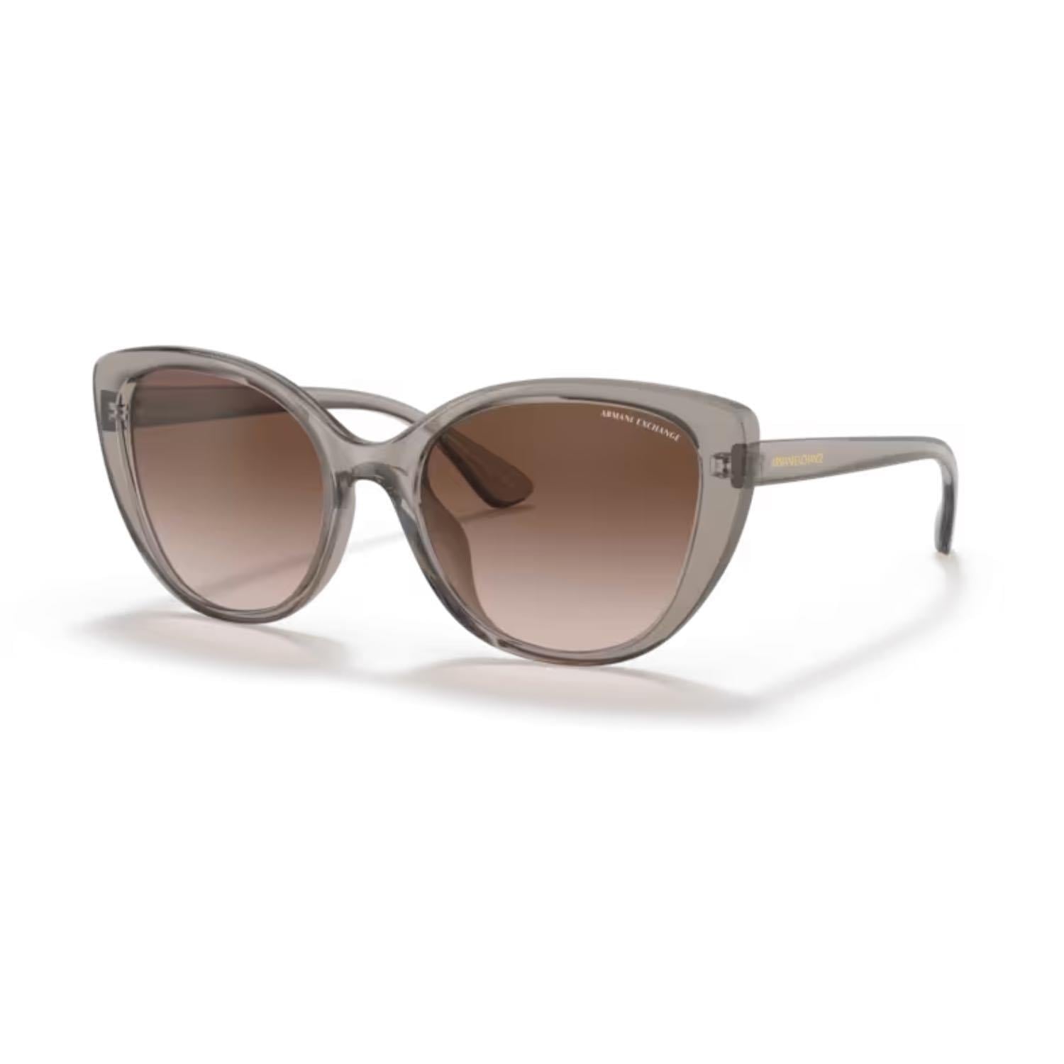 Armani Exchange AEX 4111SU 824013 54 Kadın Cat Eye Şeffaf Füme Kemik Güneş Gözlüğü