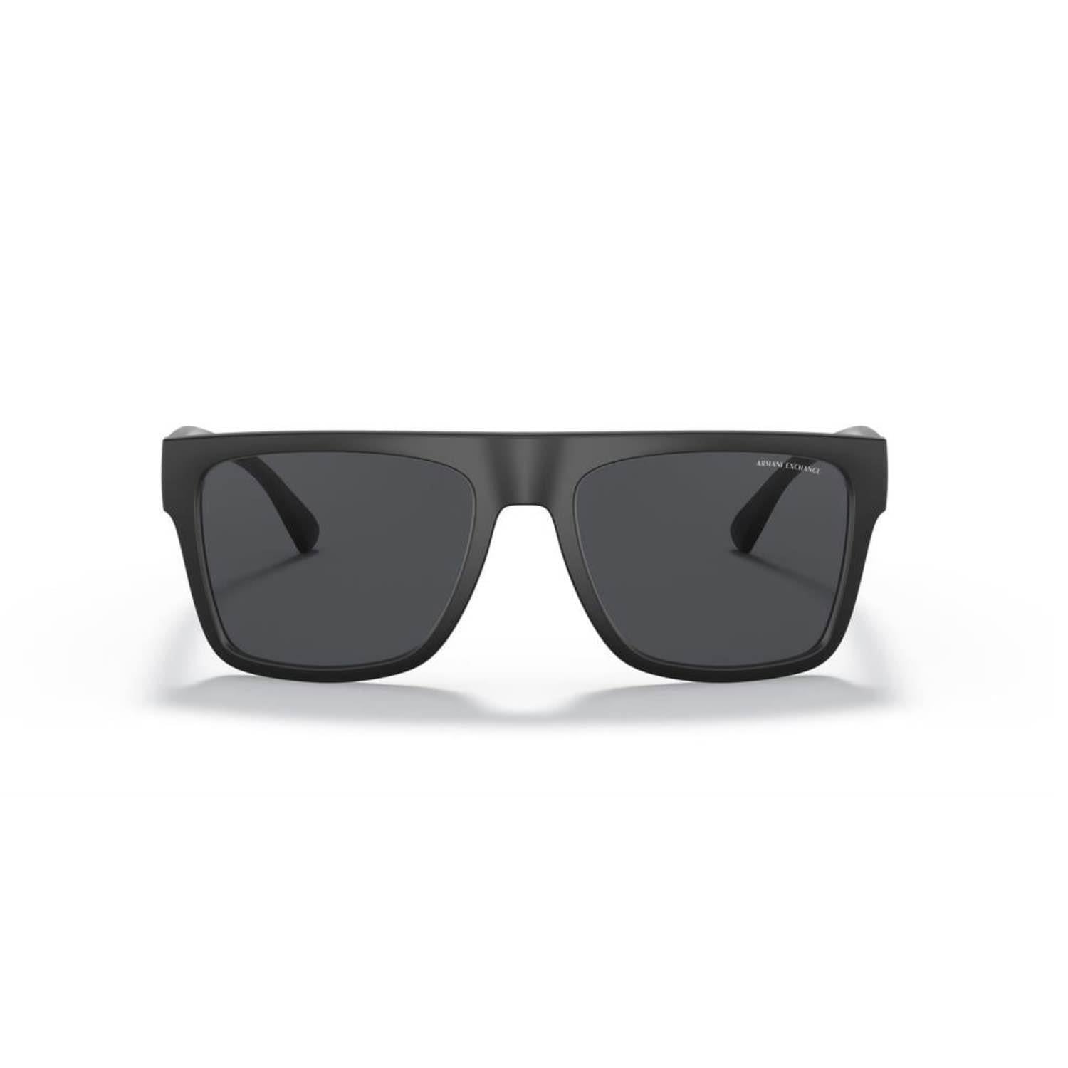 Armani Exchange AEX 4113S 807887 55 Unisex Dikdörtgen Siyah Kemik Güneş Gözlüğü