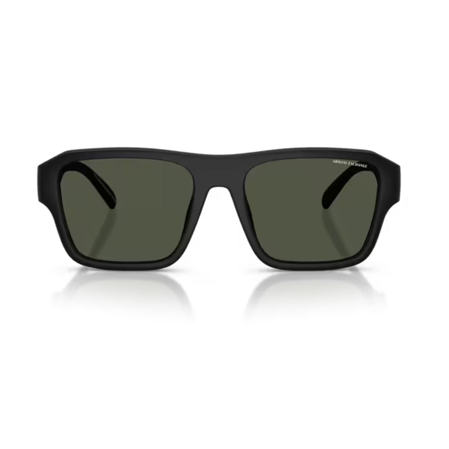 Armani Exchange AEX 4154SU 80782J 56 Polarize Unisex Kare Siyah Kemik Güneş Gözlüğü