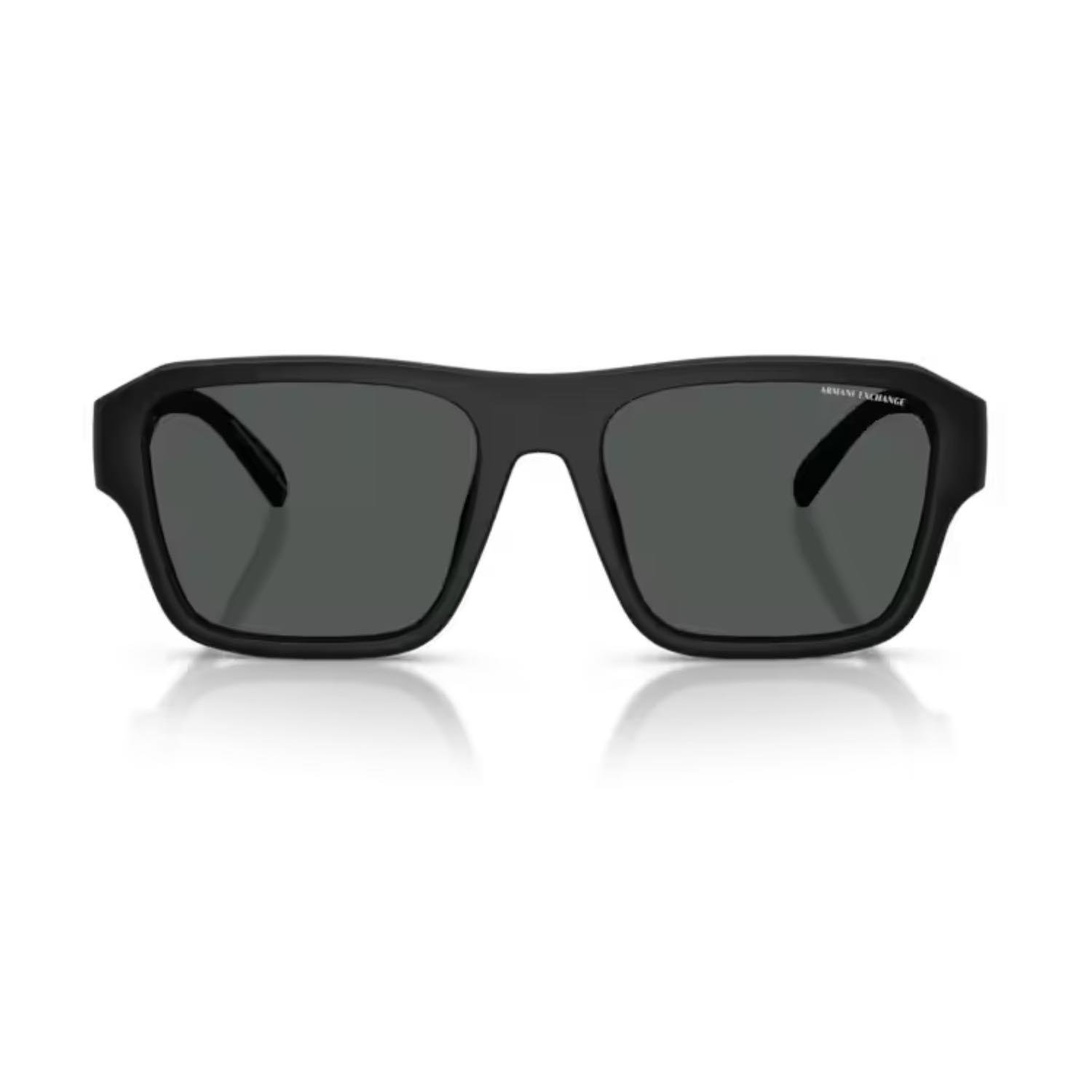 Armani Exchange AEX 4154SU 807887 56 Unisex Kare Siyah Kemik Güneş Gözlüğü