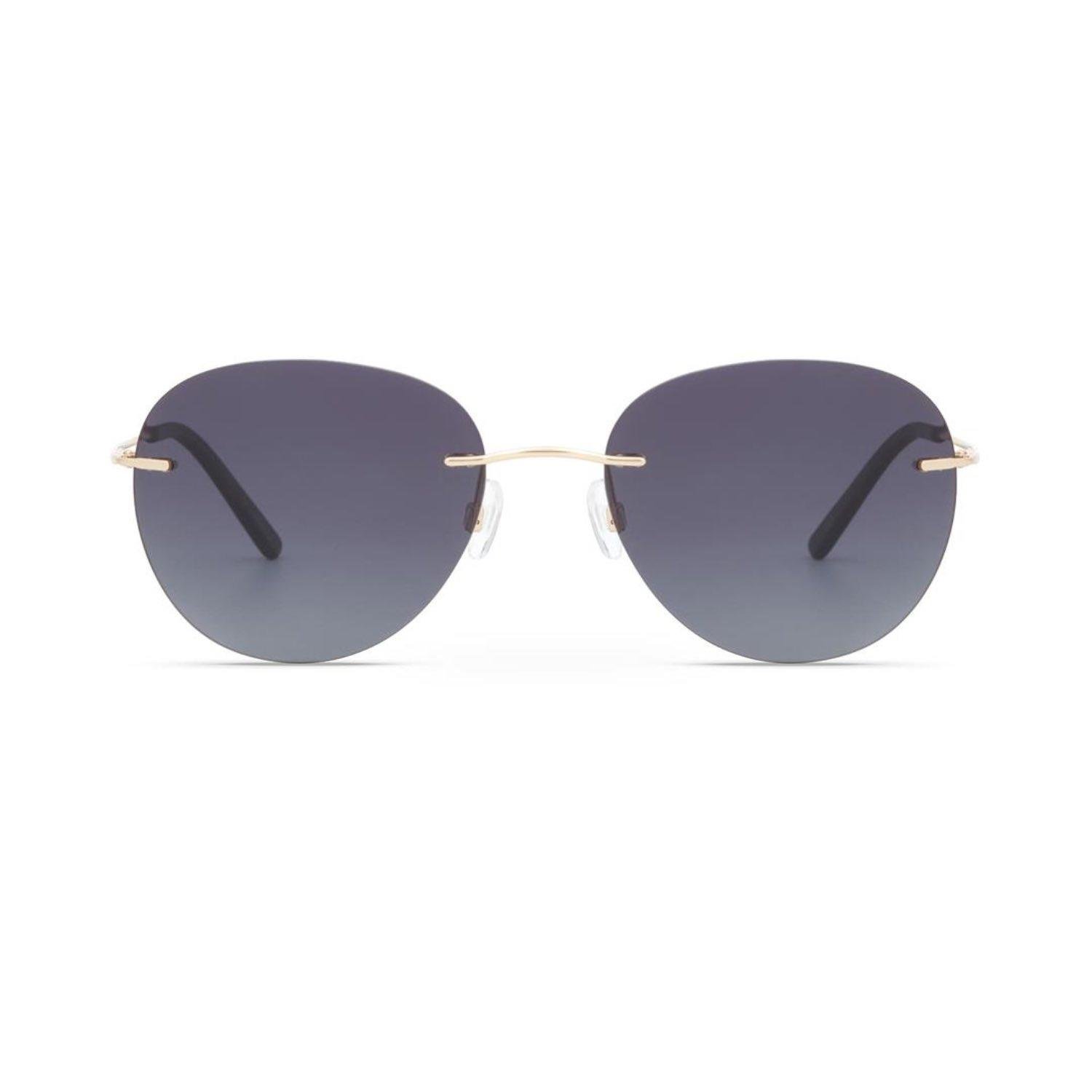 Blancia BC1360 C4 57 Unisex Oval Gold Metal Çerçevesiz Güneş Gözlüğü